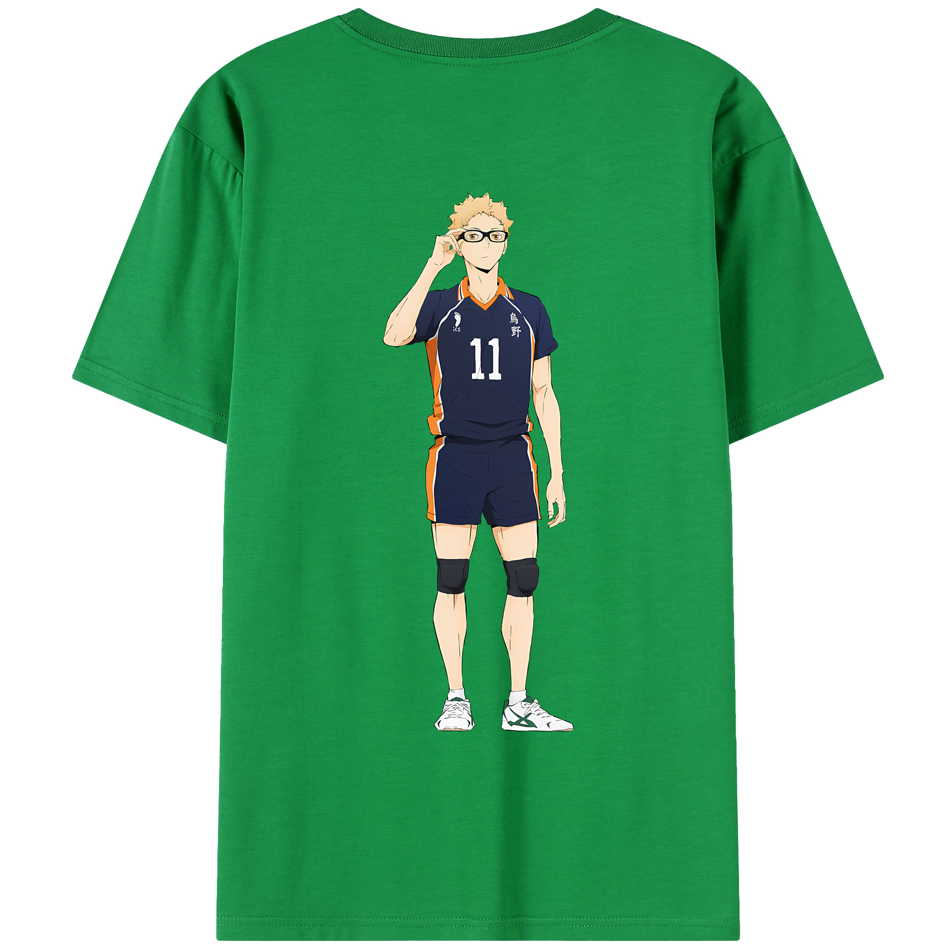 （画像用） ハイキュー!! Haikyu!! 綿100％ メンズ半袖Tシャツ（バックプリント） 通気性