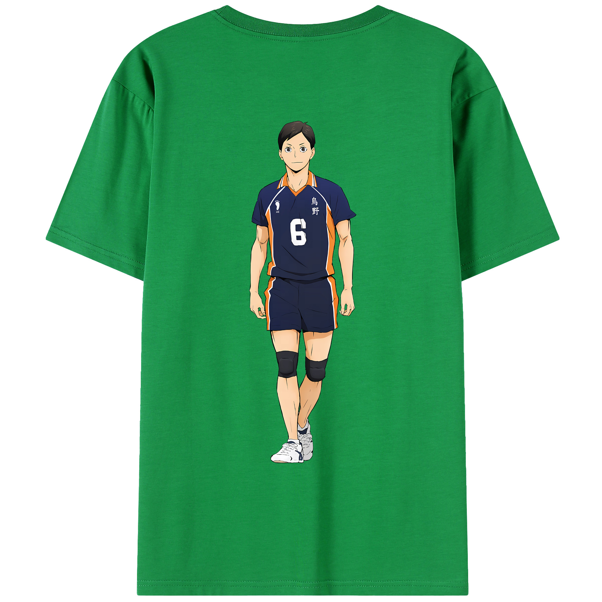 （画像用） ハイキュー!! Haikyu!! 綿100％ メンズ半袖Tシャツ（バックプリント） 通気性
