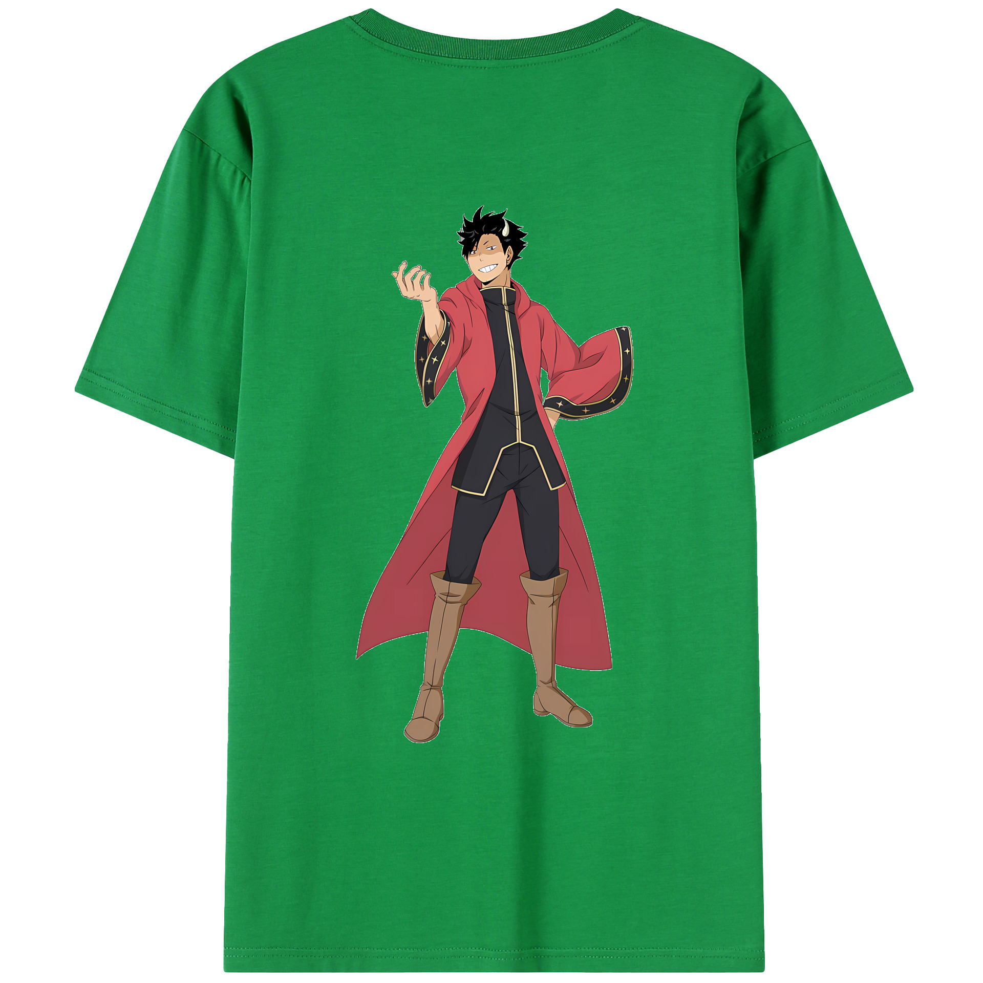 （画像用） ハイキュー!! Haikyu!! 綿100％ メンズ半袖Tシャツ（バックプリント） 通気性
