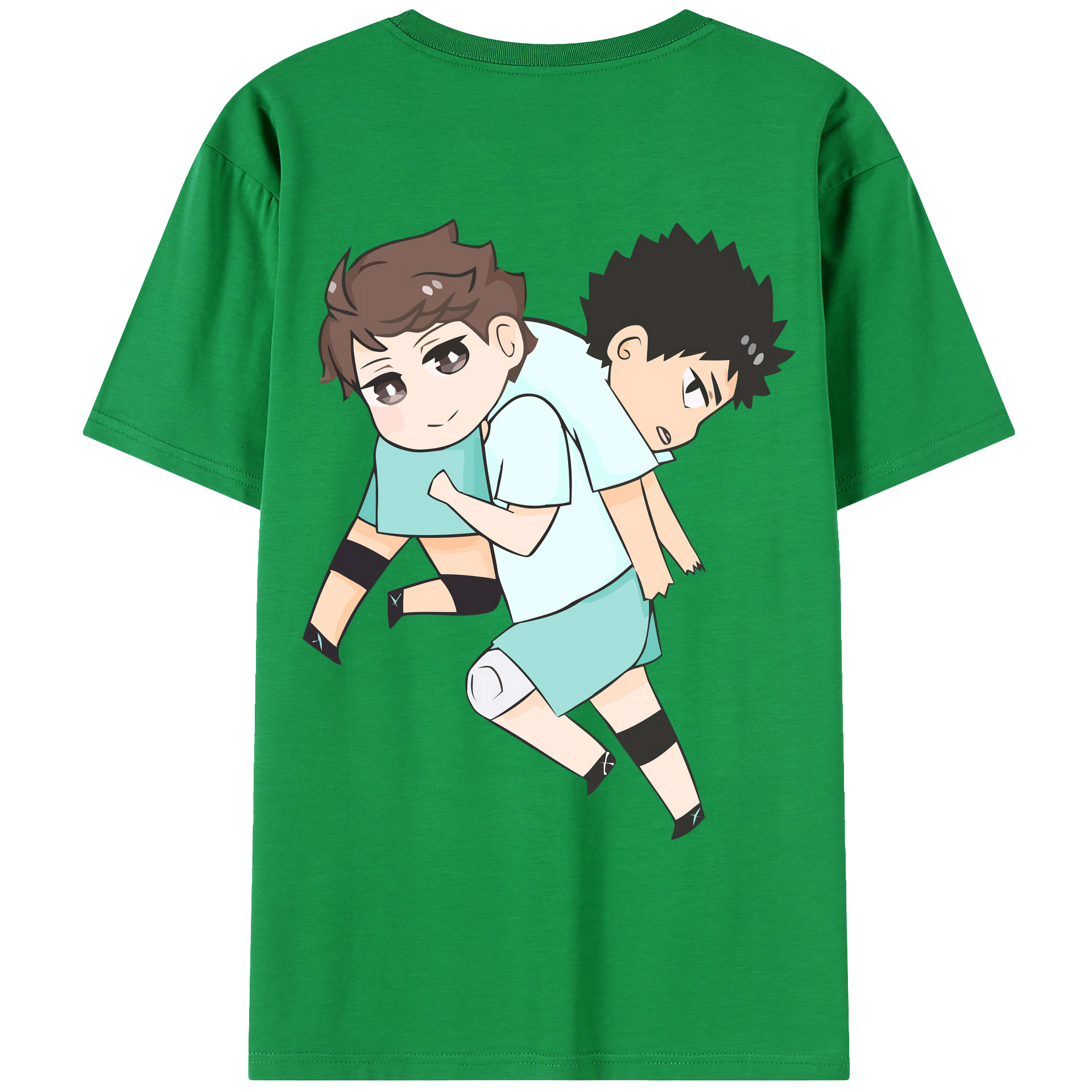 （画像用） ハイキュー!! Haikyu!! 綿100％ メンズ半袖Tシャツ（バックプリント） 通気性