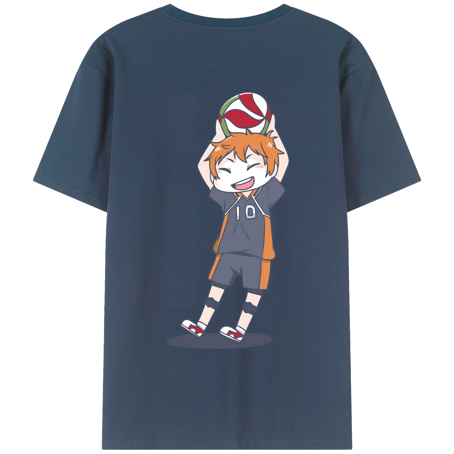 （画像用） ハイキュー!! Haikyu!! 綿100％ メンズ半袖Tシャツ（バックプリント） 通気性