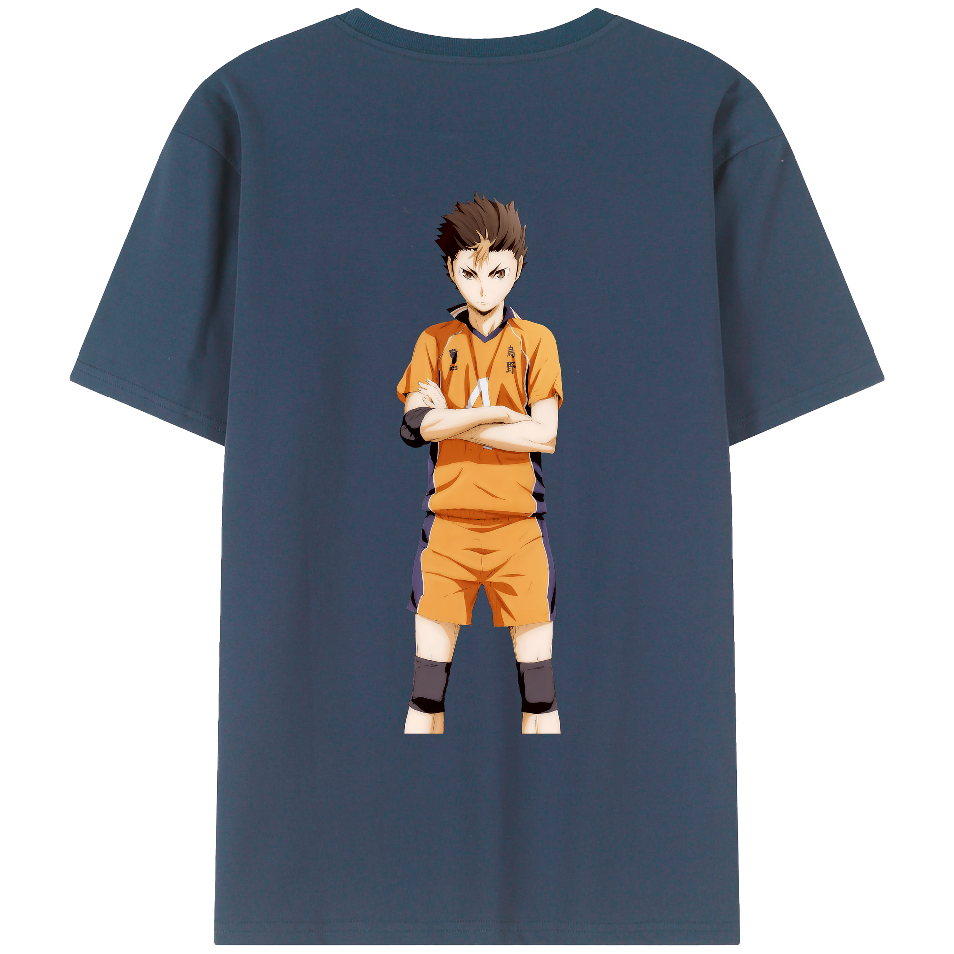 （画像用） ハイキュー!! Haikyu!! 綿100％ メンズ半袖Tシャツ（バックプリント） 通気性