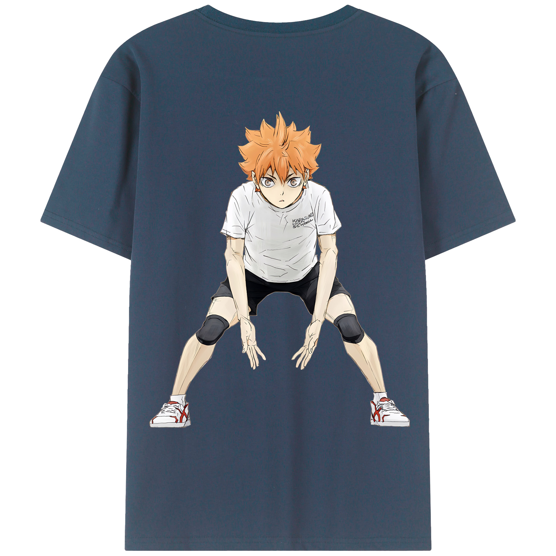 （画像用） ハイキュー!! Haikyu!! 綿100％ メンズ半袖Tシャツ（バックプリント） 通気性