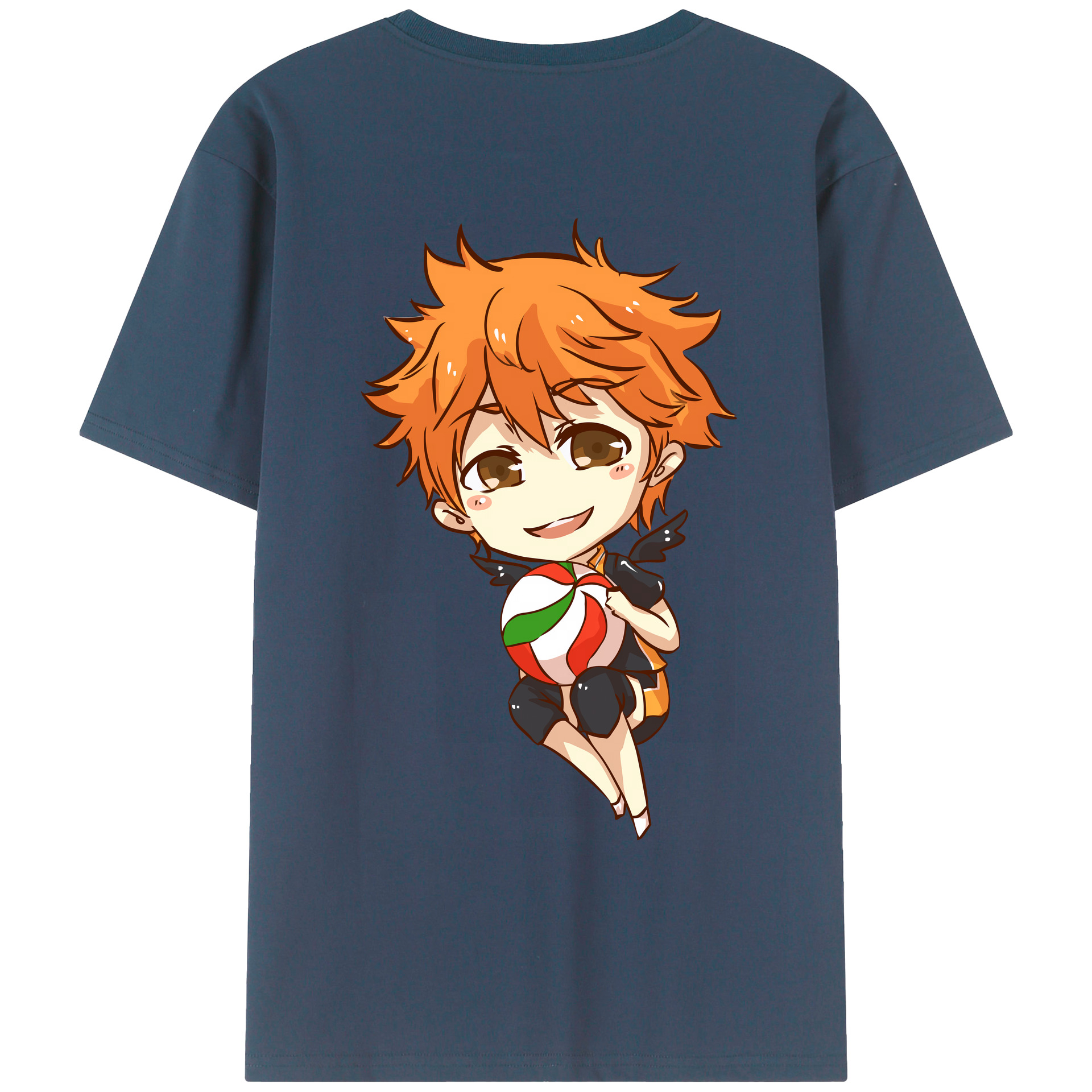 （画像用） ハイキュー!! Haikyu!! 綿100％ メンズ半袖Tシャツ（バックプリント） 通気性