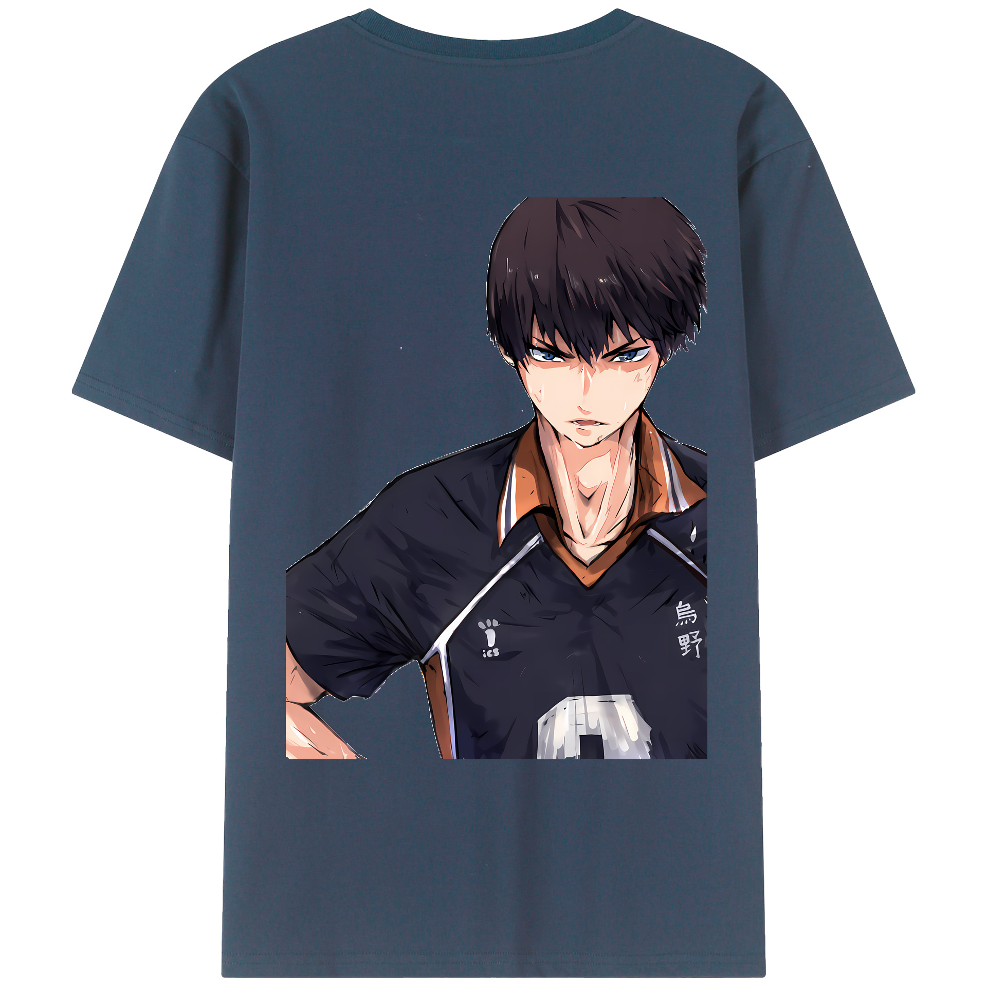 （画像用） ハイキュー!! Haikyu!! 綿100％ メンズ半袖Tシャツ（バックプリント） 通気性