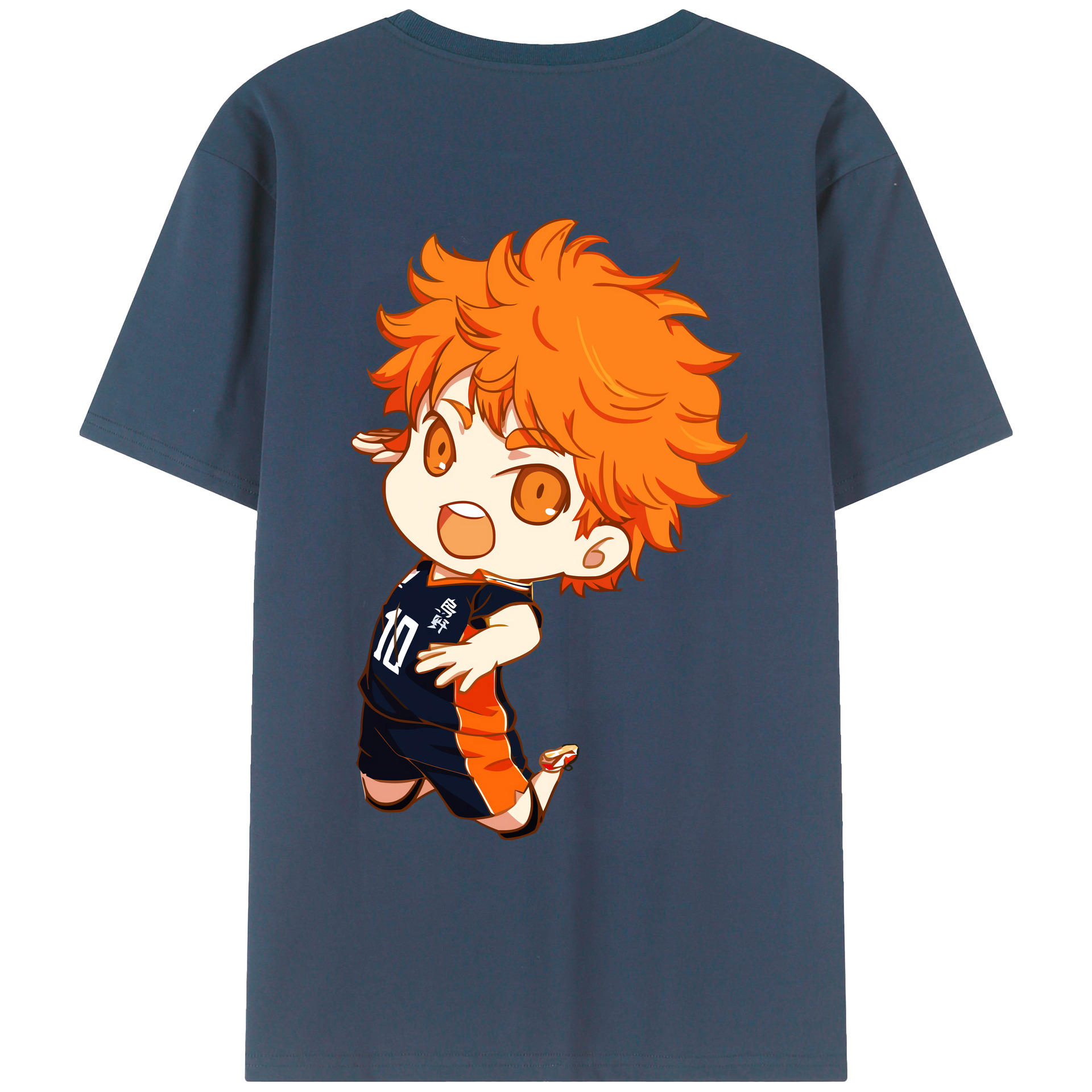 （画像用） ハイキュー!! Haikyu!! 綿100％ メンズ半袖Tシャツ（バックプリント） 通気性