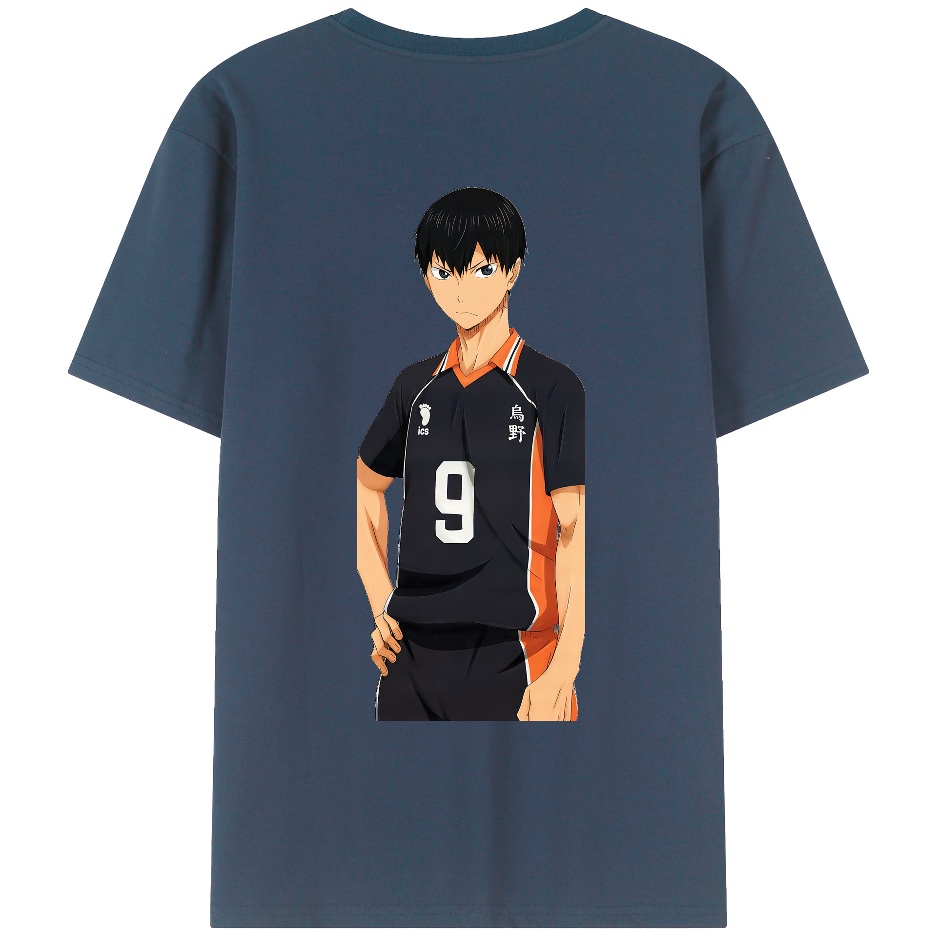 （画像用） ハイキュー!! Haikyu!! 綿100％ メンズ半袖Tシャツ（バックプリント） 通気性