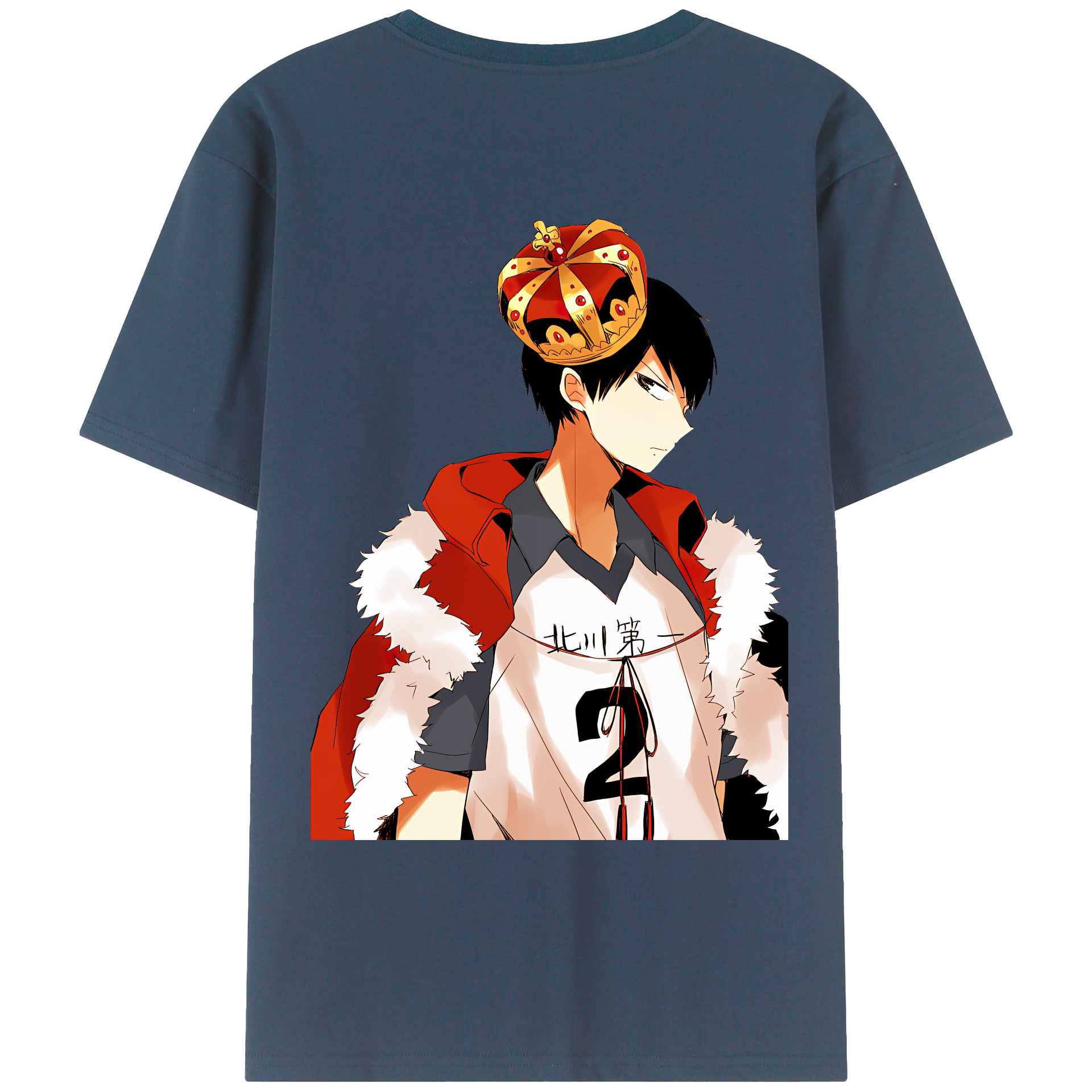 （画像用） ハイキュー!! Haikyu!! 綿100％ メンズ半袖Tシャツ（バックプリント） 通気性