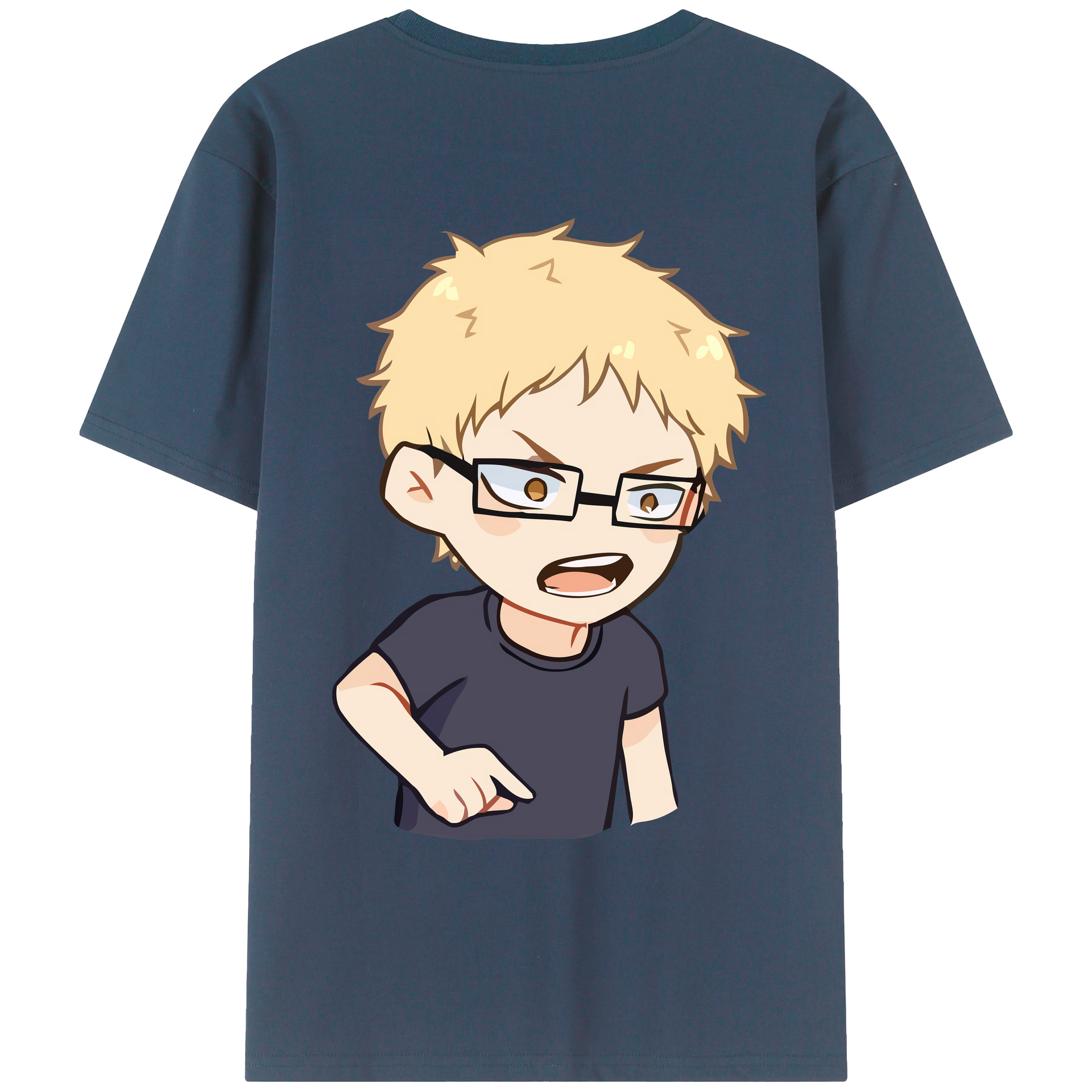 （画像用） ハイキュー!! Haikyu!! 綿100％ メンズ半袖Tシャツ（バックプリント） 通気性
