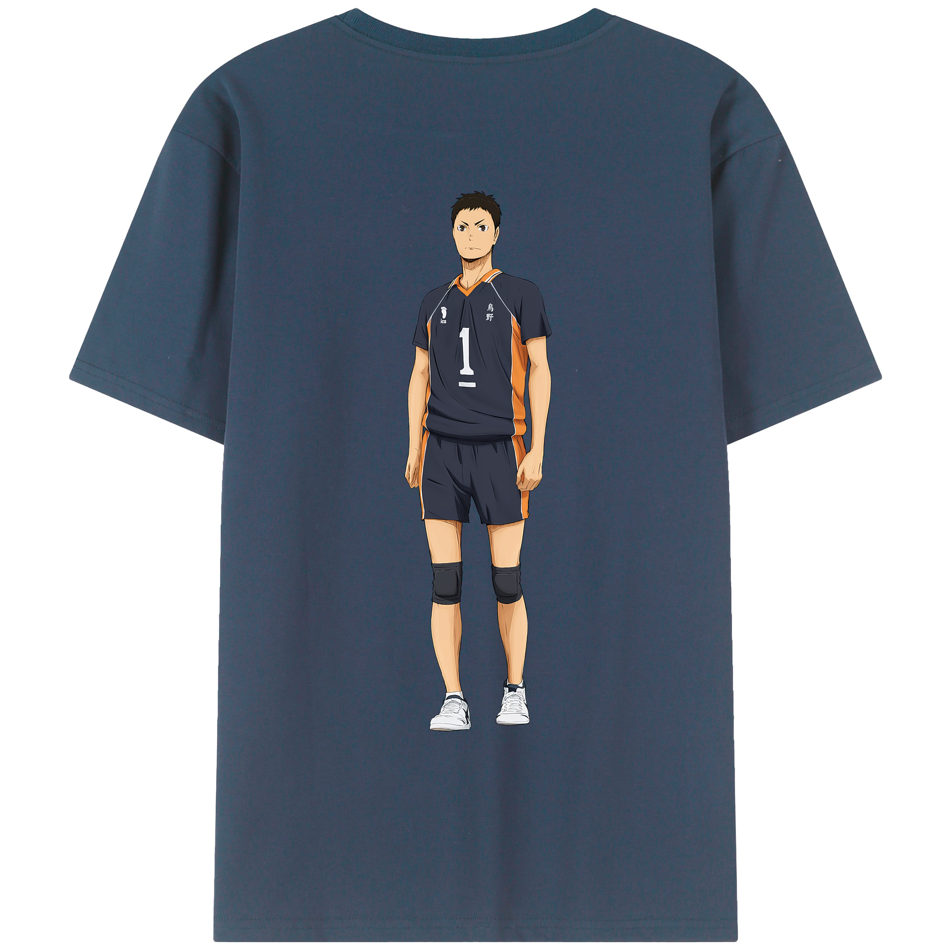 （画像用） ハイキュー!! Haikyu!! 綿100％ メンズ半袖Tシャツ（バックプリント） 通気性