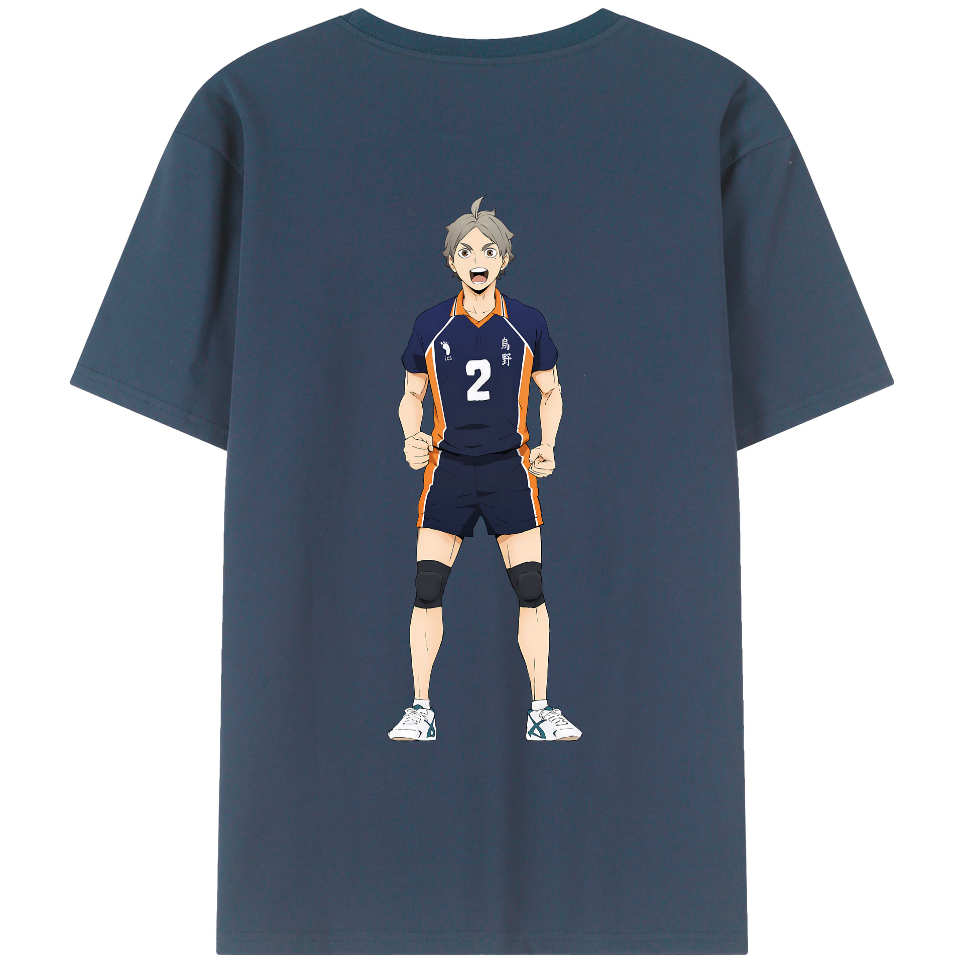 （画像用） ハイキュー!! Haikyu!! 綿100％ メンズ半袖Tシャツ（バックプリント） 通気性