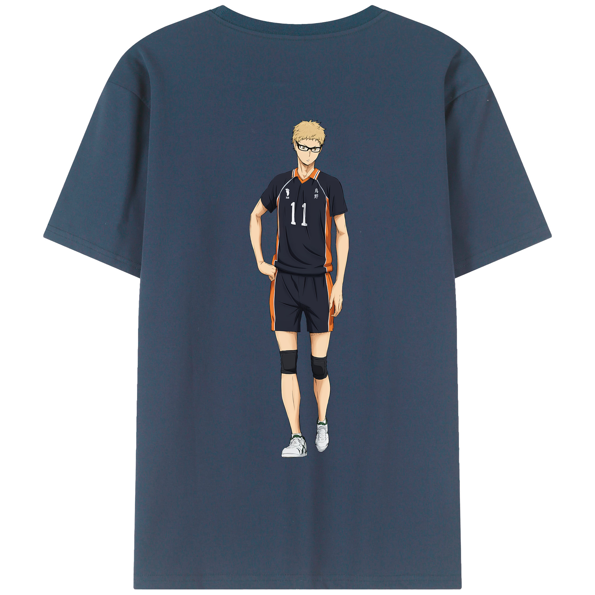 （画像用） ハイキュー!! Haikyu!! 綿100％ メンズ半袖Tシャツ（バックプリント） 通気性