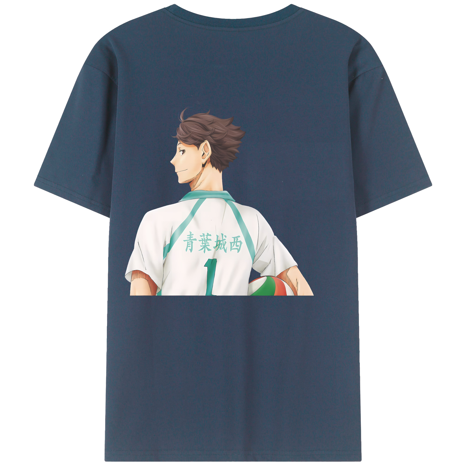 （画像用） ハイキュー!! Haikyu!! 綿100％ メンズ半袖Tシャツ（バックプリント） 通気性