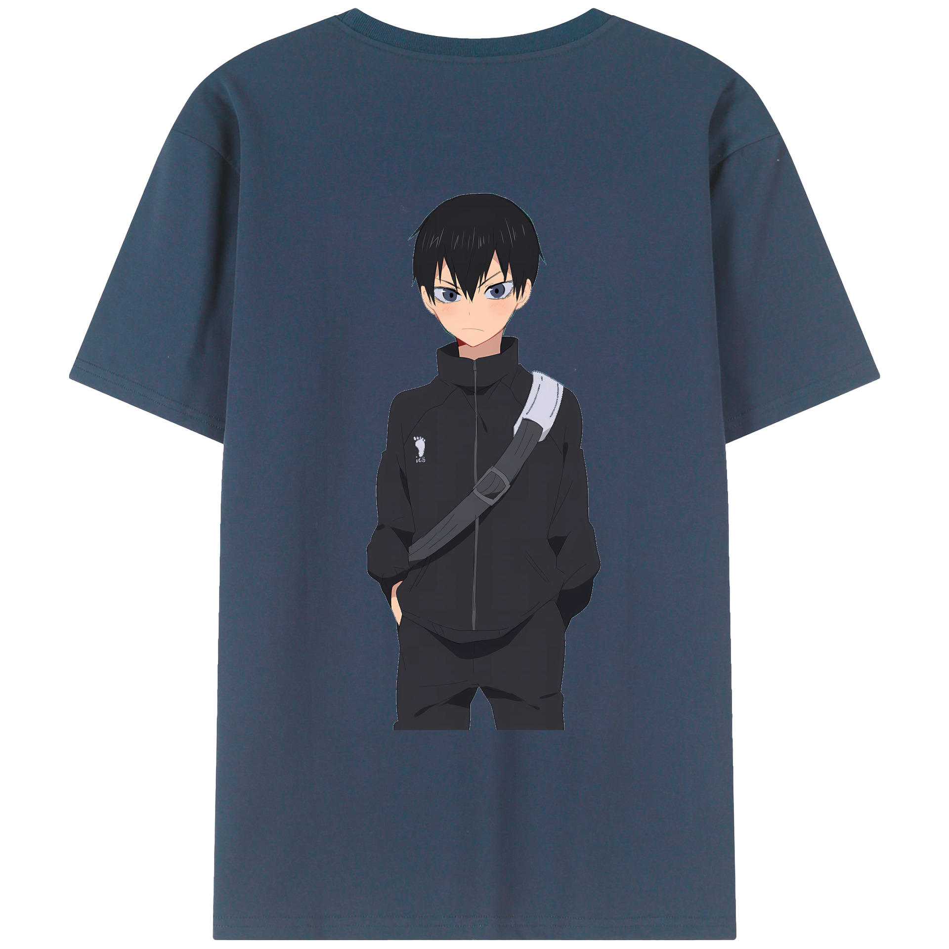 （画像用） ハイキュー!! Haikyu!! 綿100％ メンズ半袖Tシャツ（バックプリント） 通気性