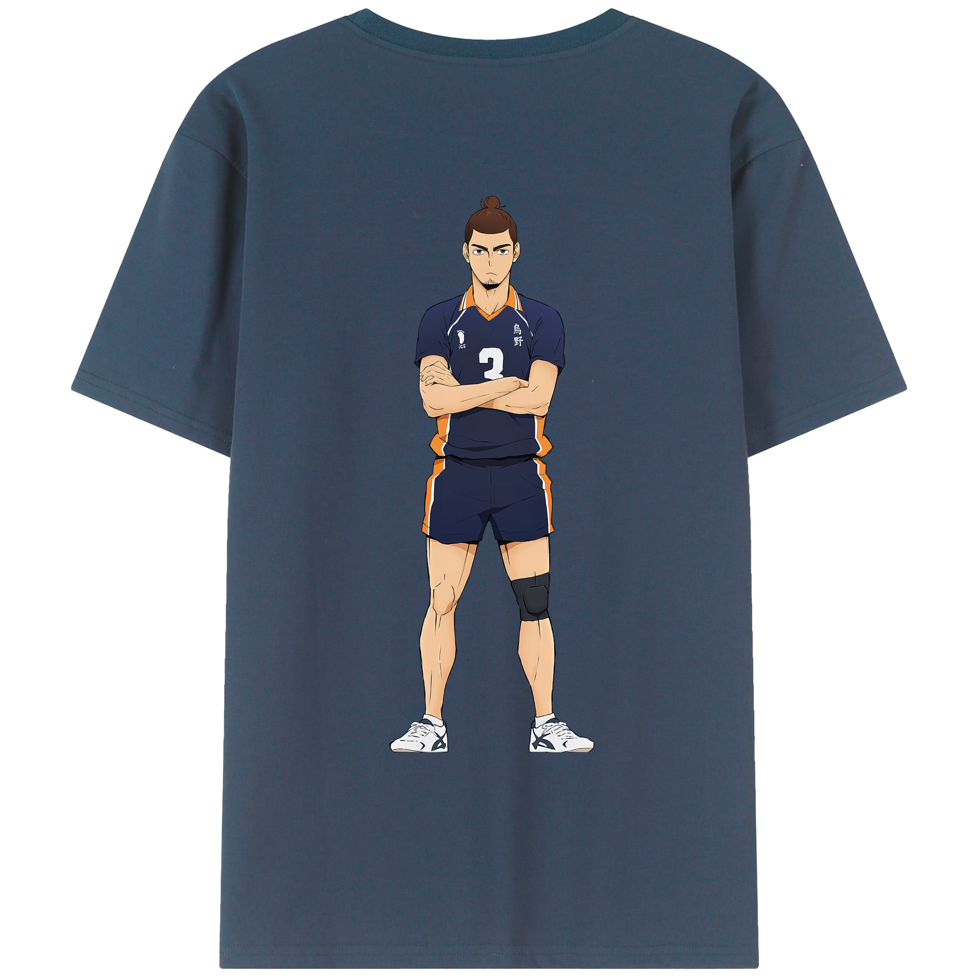 （画像用） ハイキュー!! Haikyu!! 綿100％ メンズ半袖Tシャツ（バックプリント） 通気性