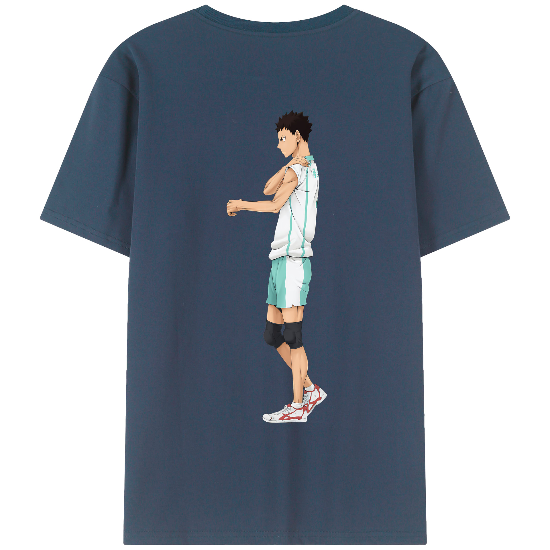 （画像用） ハイキュー!! Haikyu!! 綿100％ メンズ半袖Tシャツ（バックプリント） 通気性