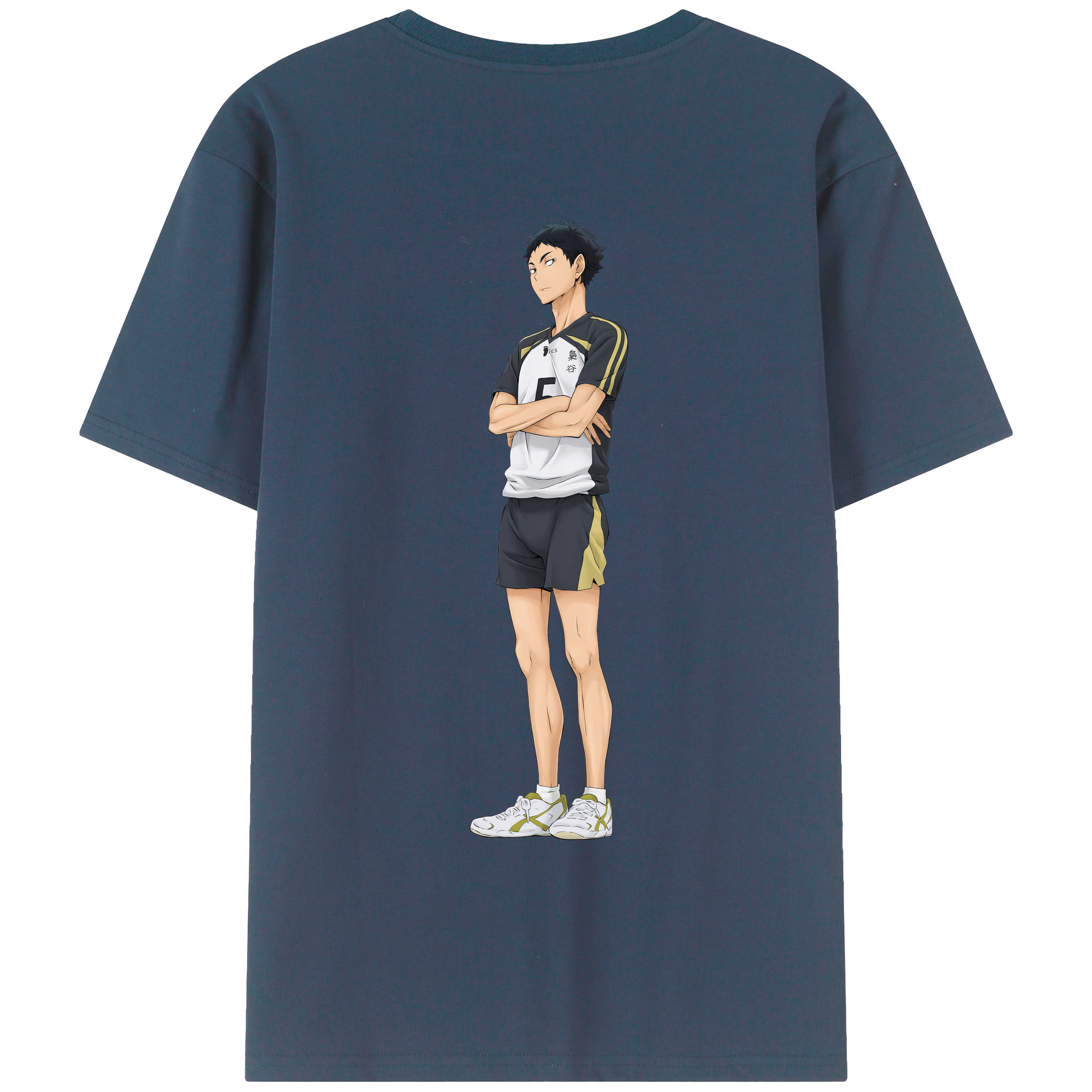 （画像用） ハイキュー!! Haikyu!! 綿100％ メンズ半袖Tシャツ（バックプリント） 通気性