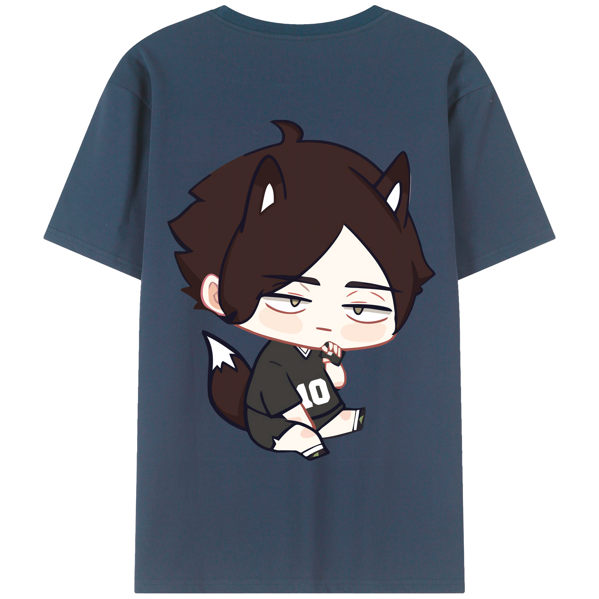 （画像用） ハイキュー!! Haikyu!! 綿100％ メンズ半袖Tシャツ（バックプリント） 通気性