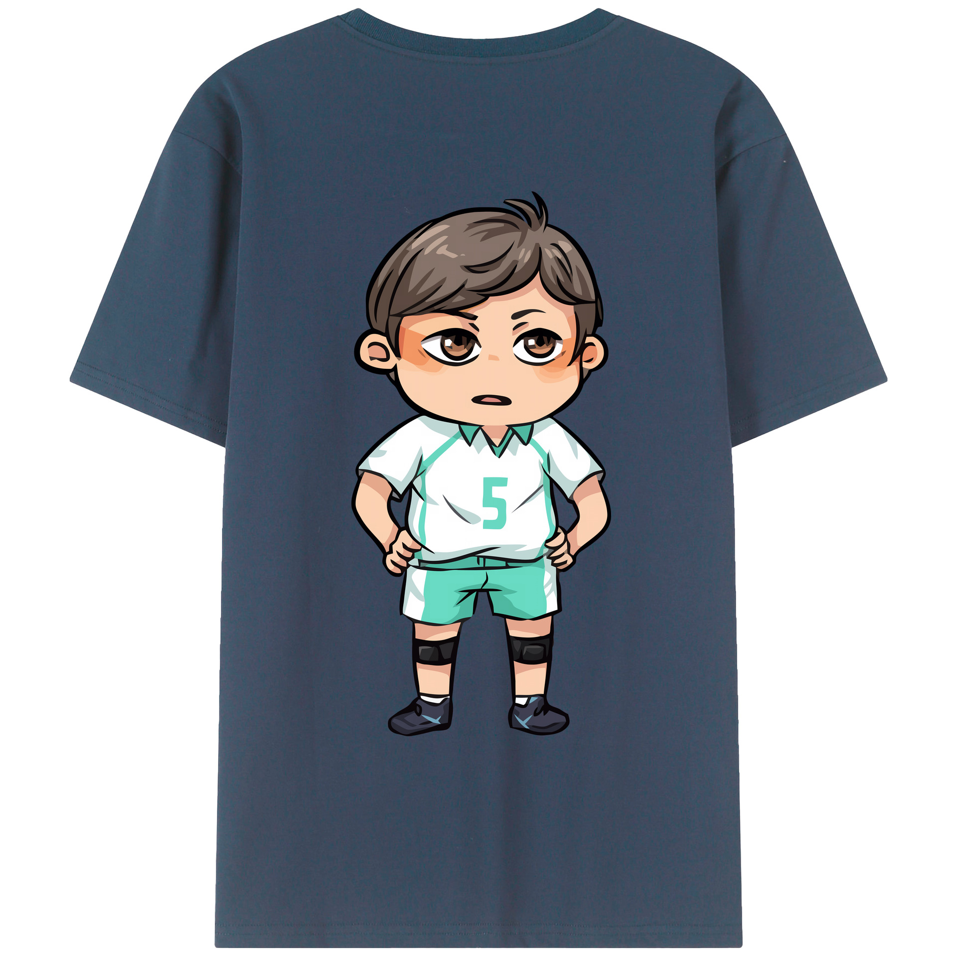 （画像用） ハイキュー!! Haikyu!! 綿100％ メンズ半袖Tシャツ（バックプリント） 通気性