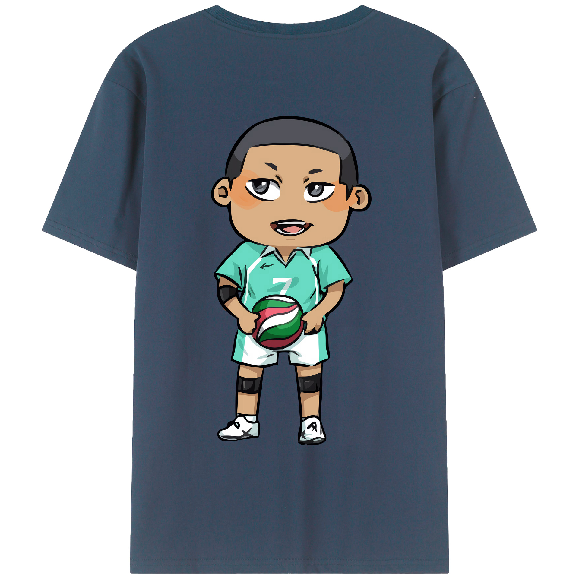 （画像用） ハイキュー!! Haikyu!! 綿100％ メンズ半袖Tシャツ（バックプリント） 通気性