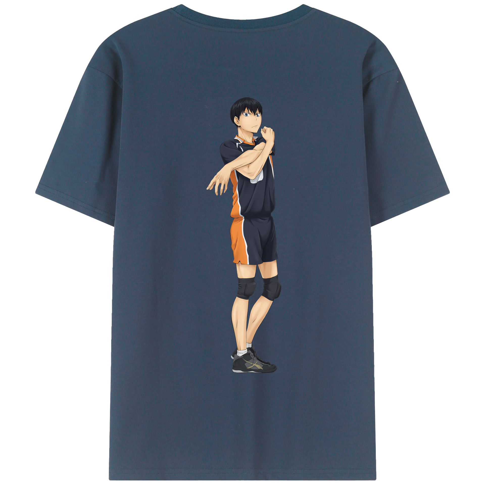 （画像用） ハイキュー!! Haikyu!! 綿100％ メンズ半袖Tシャツ（バックプリント） 通気性