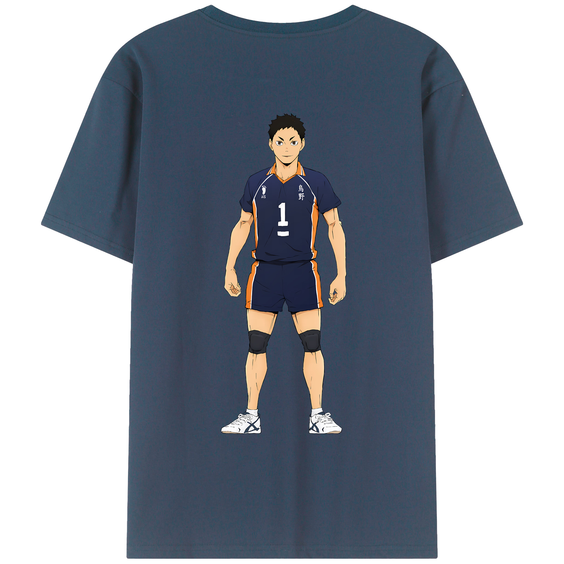 （画像用） ハイキュー!! Haikyu!! 綿100％ メンズ半袖Tシャツ（バックプリント） 通気性