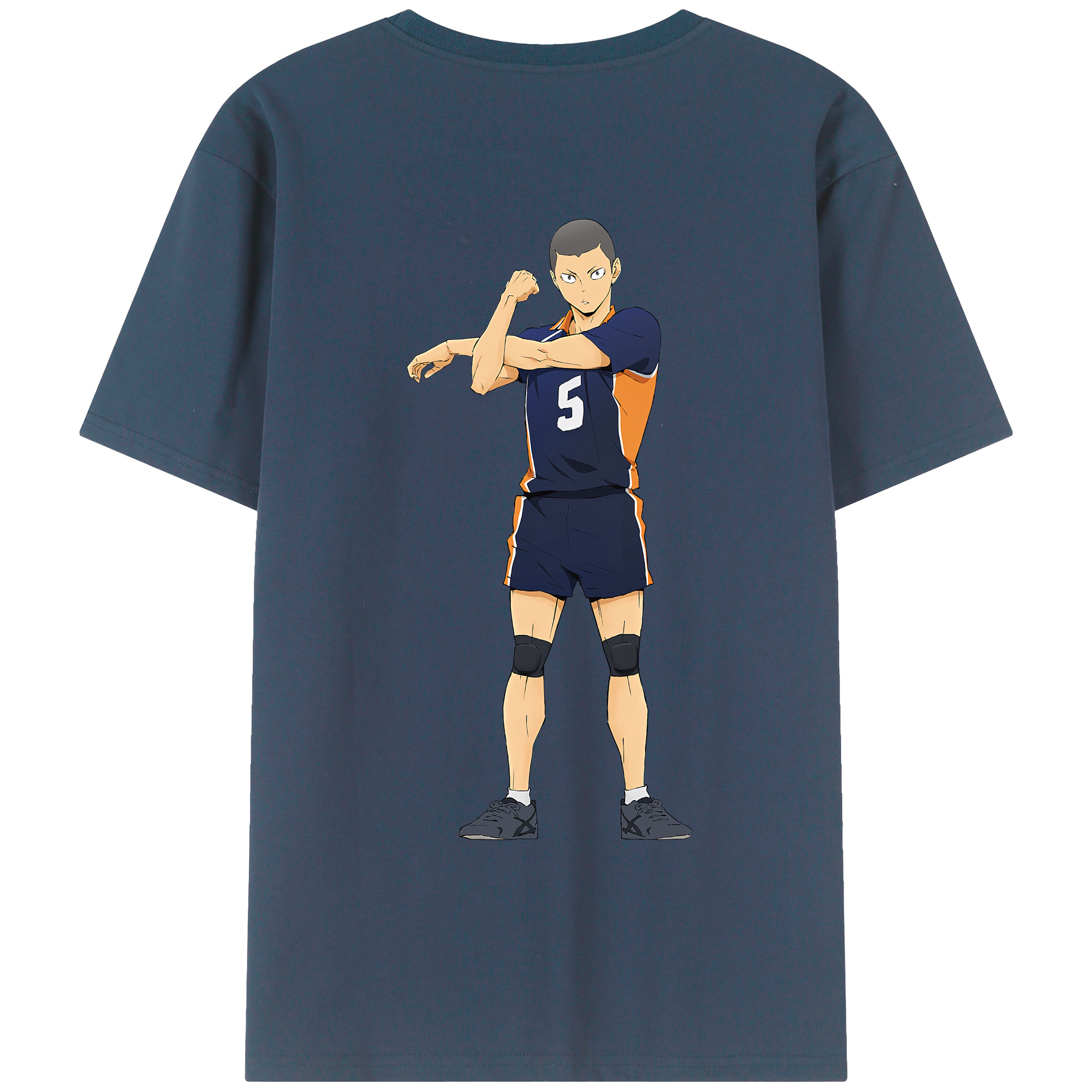 （画像用） ハイキュー!! Haikyu!! 綿100％ メンズ半袖Tシャツ（バックプリント） 通気性