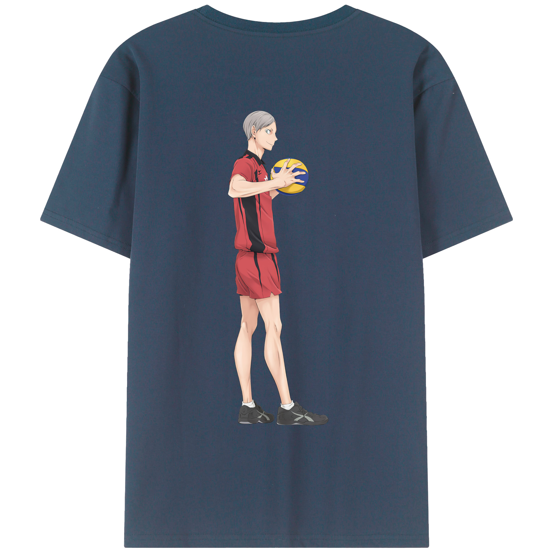 （画像用） ハイキュー!! Haikyu!! 綿100％ メンズ半袖Tシャツ（バックプリント） 通気性