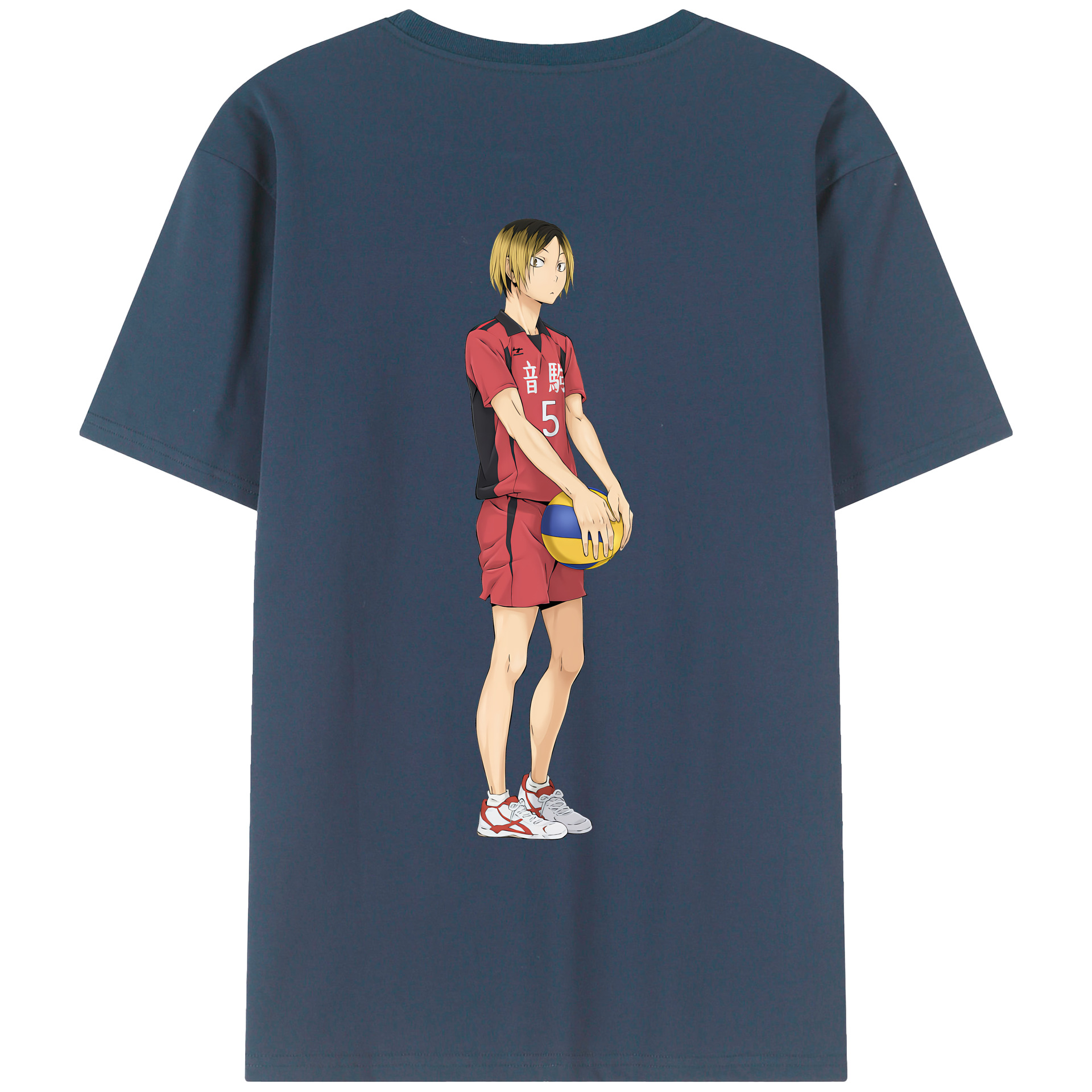 （画像用） ハイキュー!! Haikyu!! 綿100％ メンズ半袖Tシャツ（バックプリント） 通気性