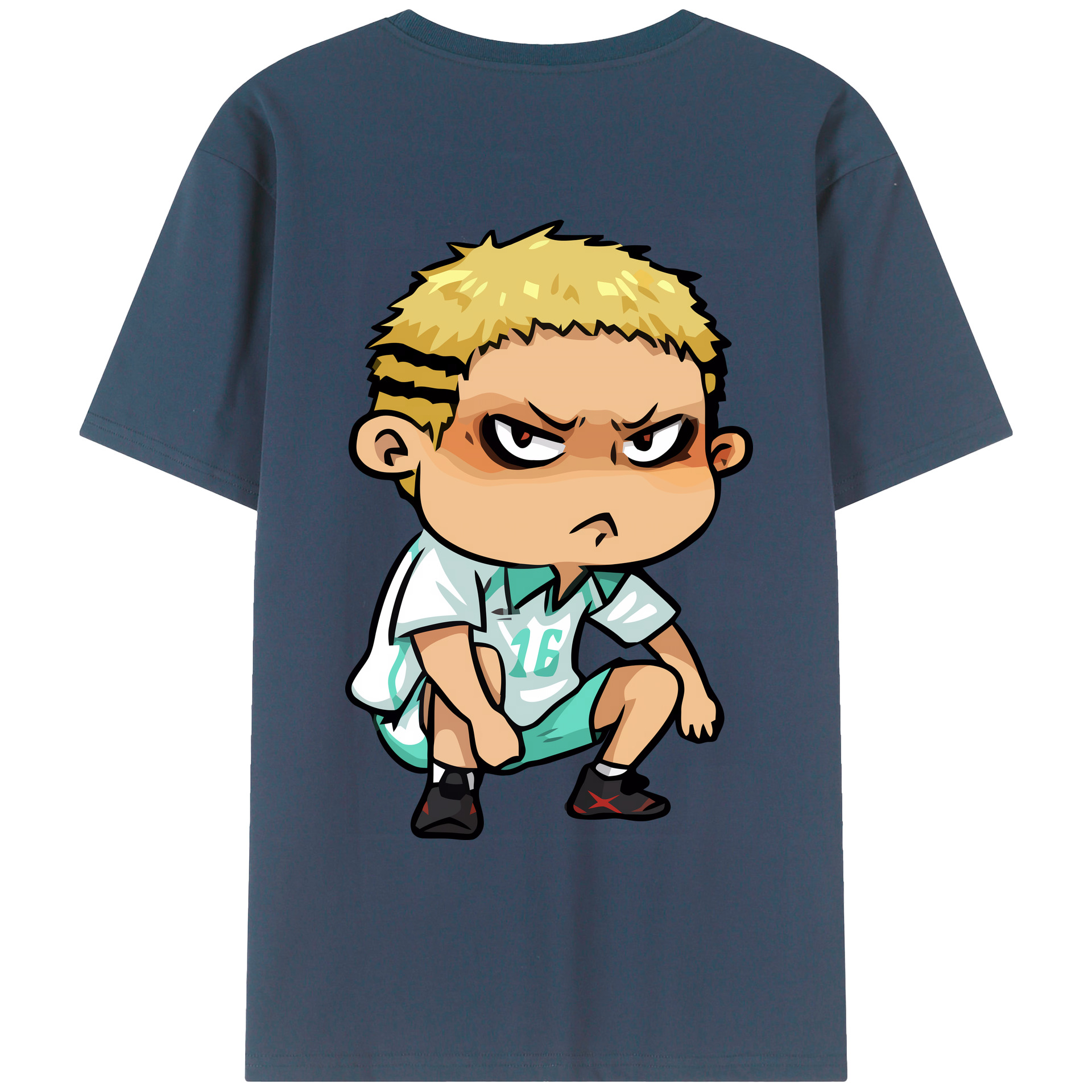 （画像用） ハイキュー!! Haikyu!! 綿100％ メンズ半袖Tシャツ（バックプリント） 通気性