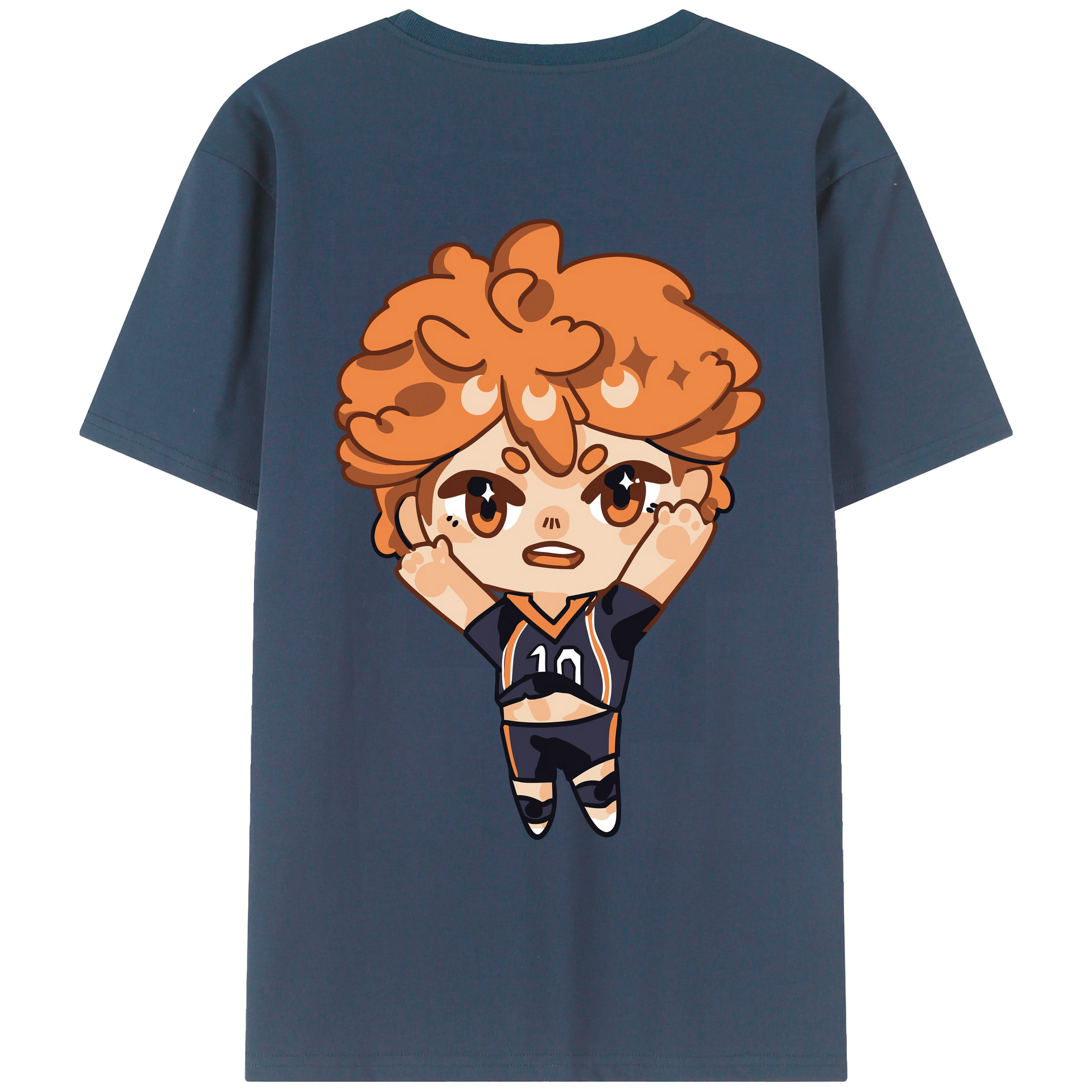 （画像用） ハイキュー!! Haikyu!! 綿100％ メンズ半袖Tシャツ（バックプリント） 通気性
