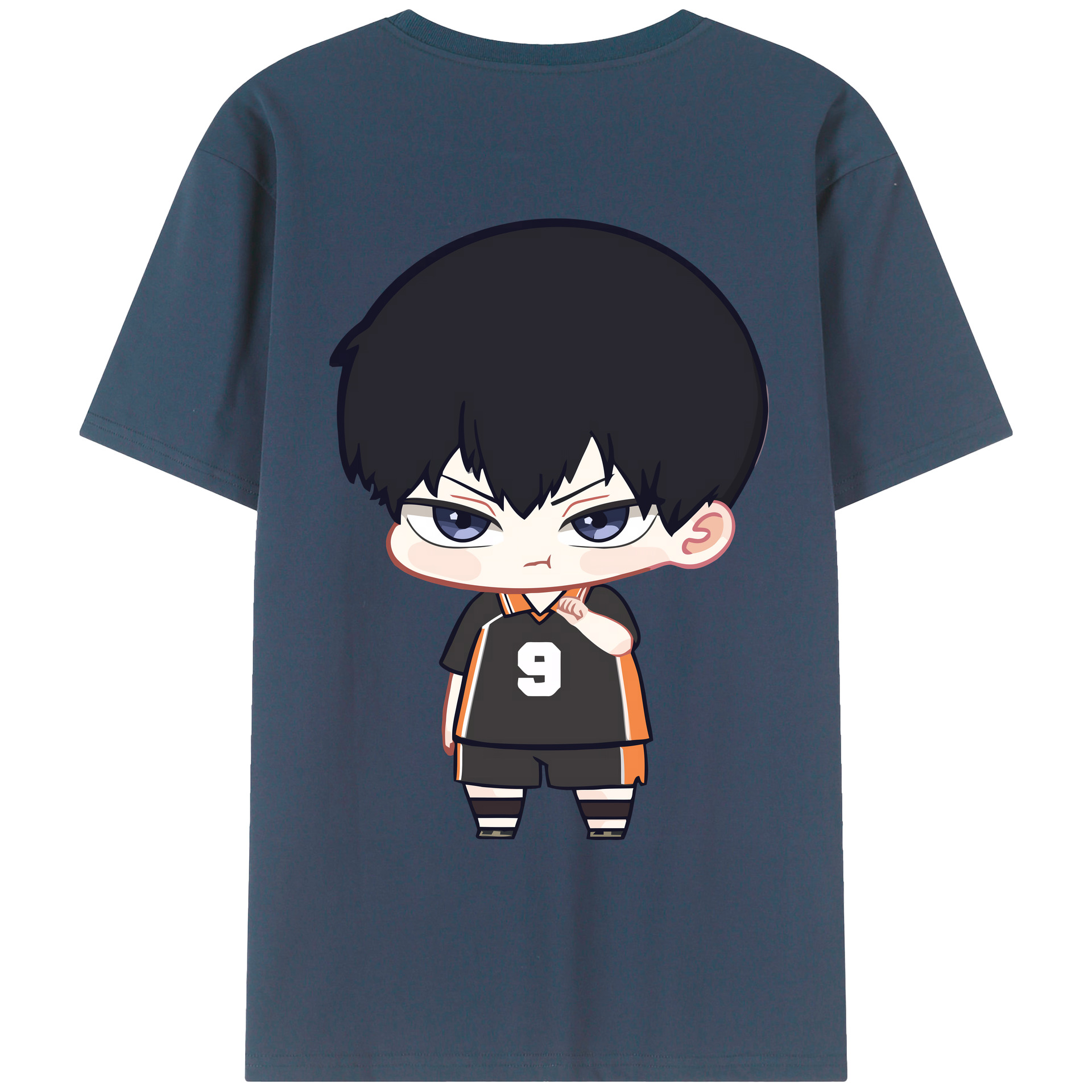 （画像用） ハイキュー!! Haikyu!! 綿100％ メンズ半袖Tシャツ（バックプリント） 通気性