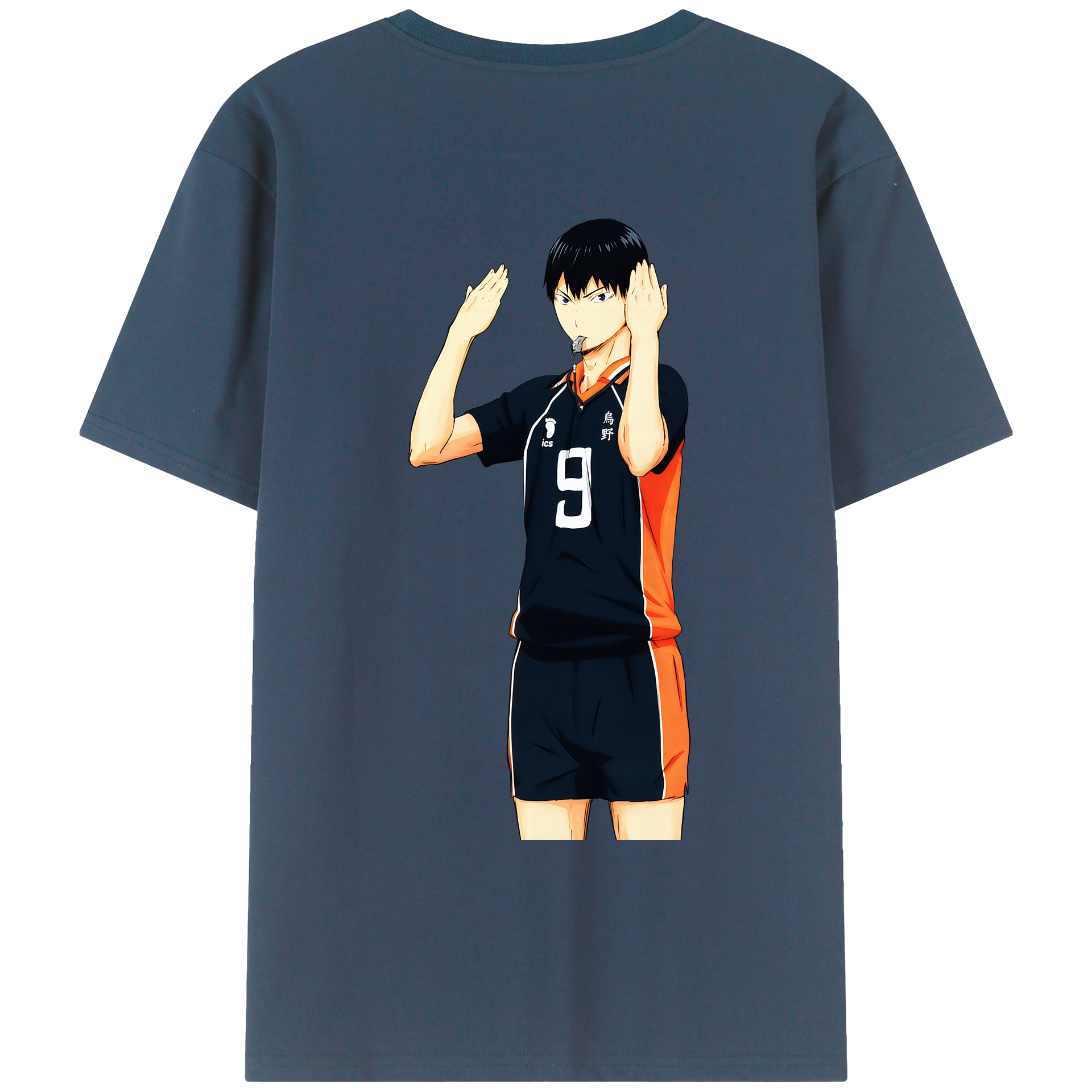 （画像用） ハイキュー!! Haikyu!! 綿100％ メンズ半袖Tシャツ（バックプリント） 通気性