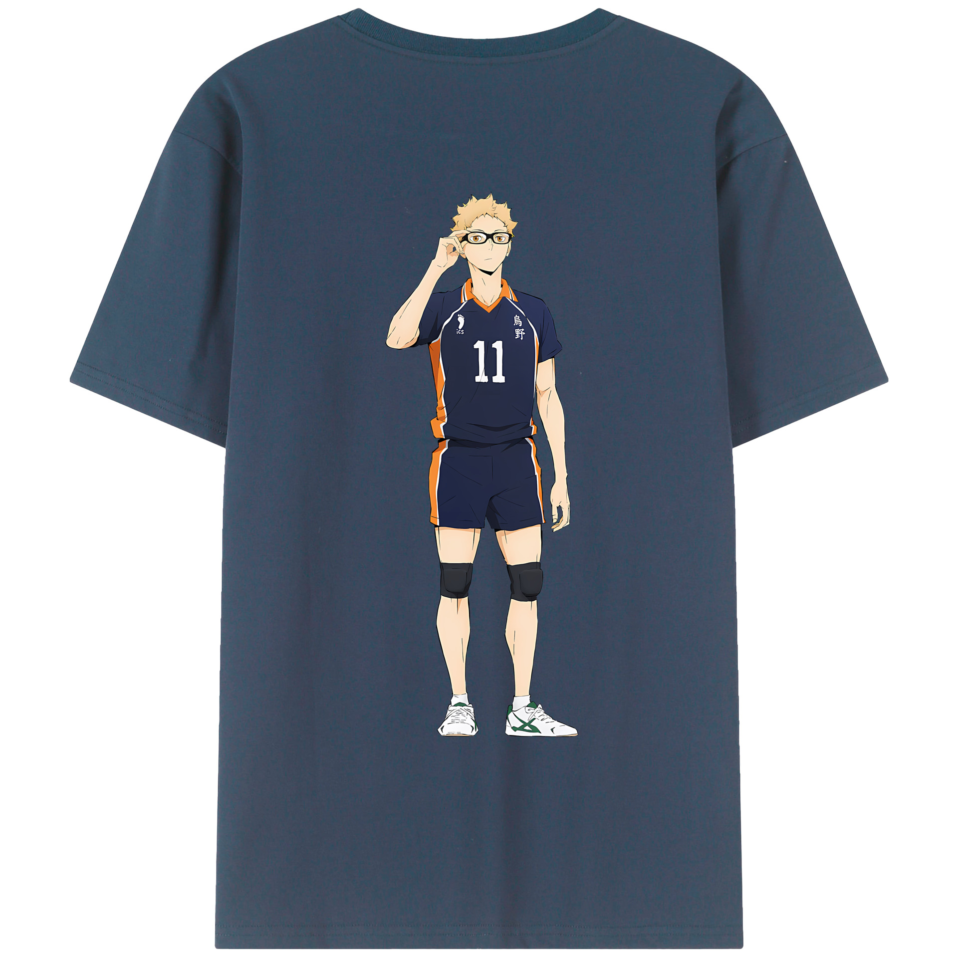 （画像用） ハイキュー!! Haikyu!! 綿100％ メンズ半袖Tシャツ（バックプリント） 通気性