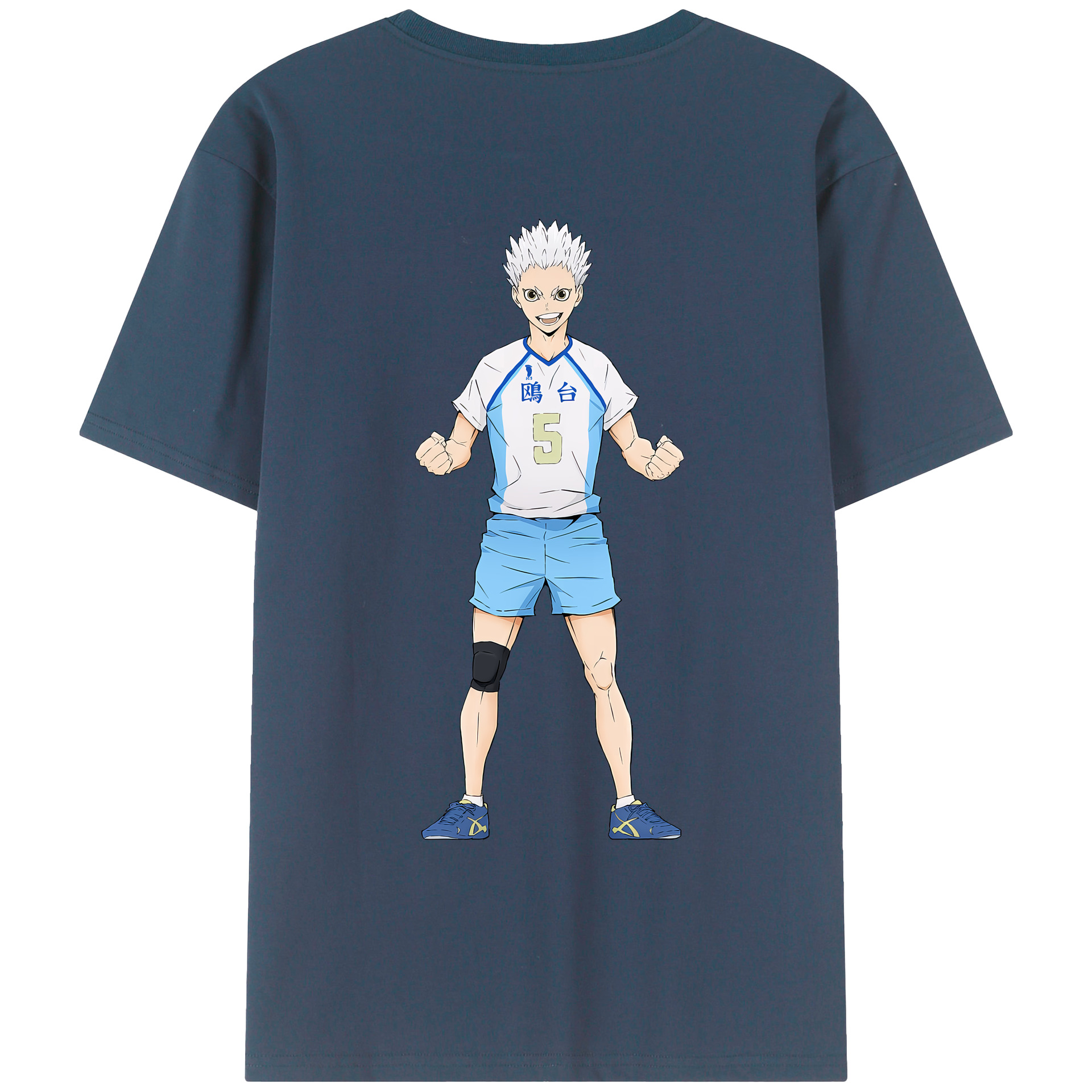 （画像用） ハイキュー!! Haikyu!! 綿100％ メンズ半袖Tシャツ（バックプリント） 通気性