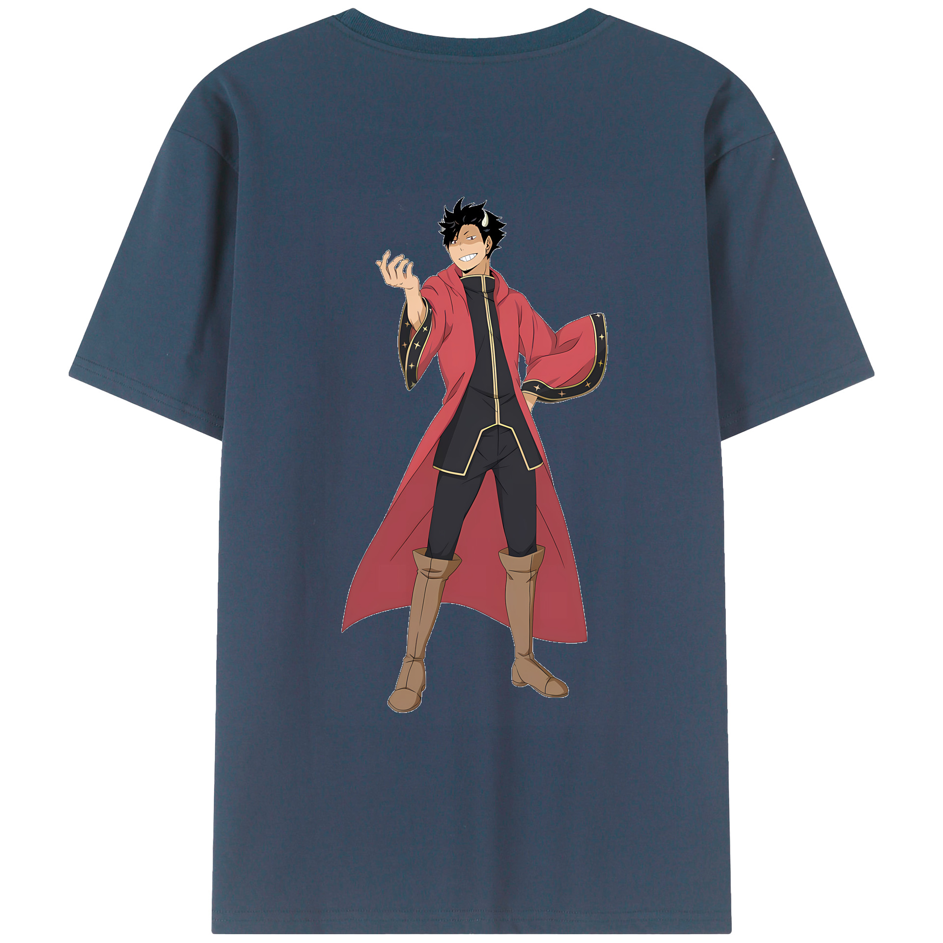 （画像用） ハイキュー!! Haikyu!! 綿100％ メンズ半袖Tシャツ（バックプリント） 通気性