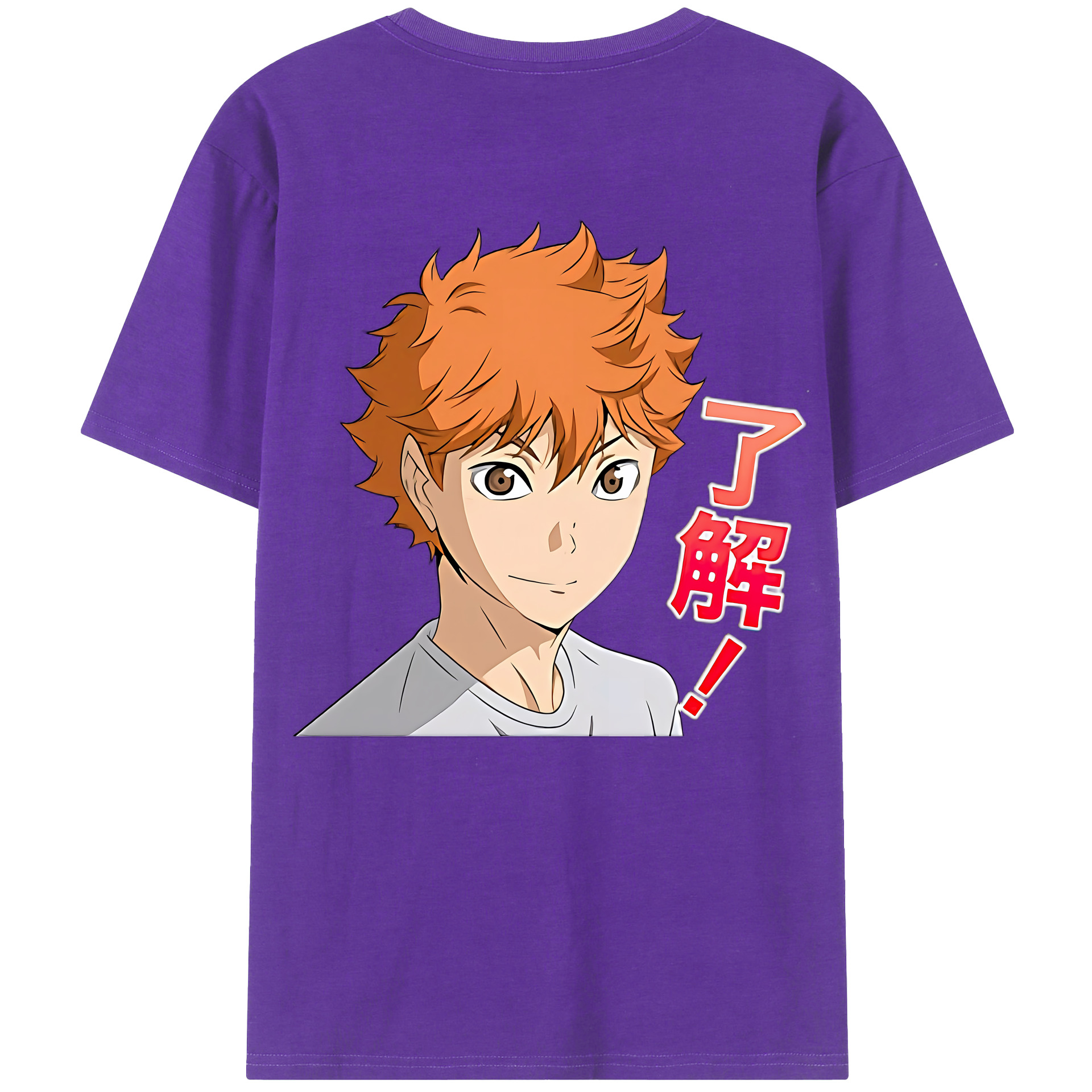 （画像用） ハイキュー!! Haikyu!! 綿100％ メンズ半袖Tシャツ（バックプリント） 通気性