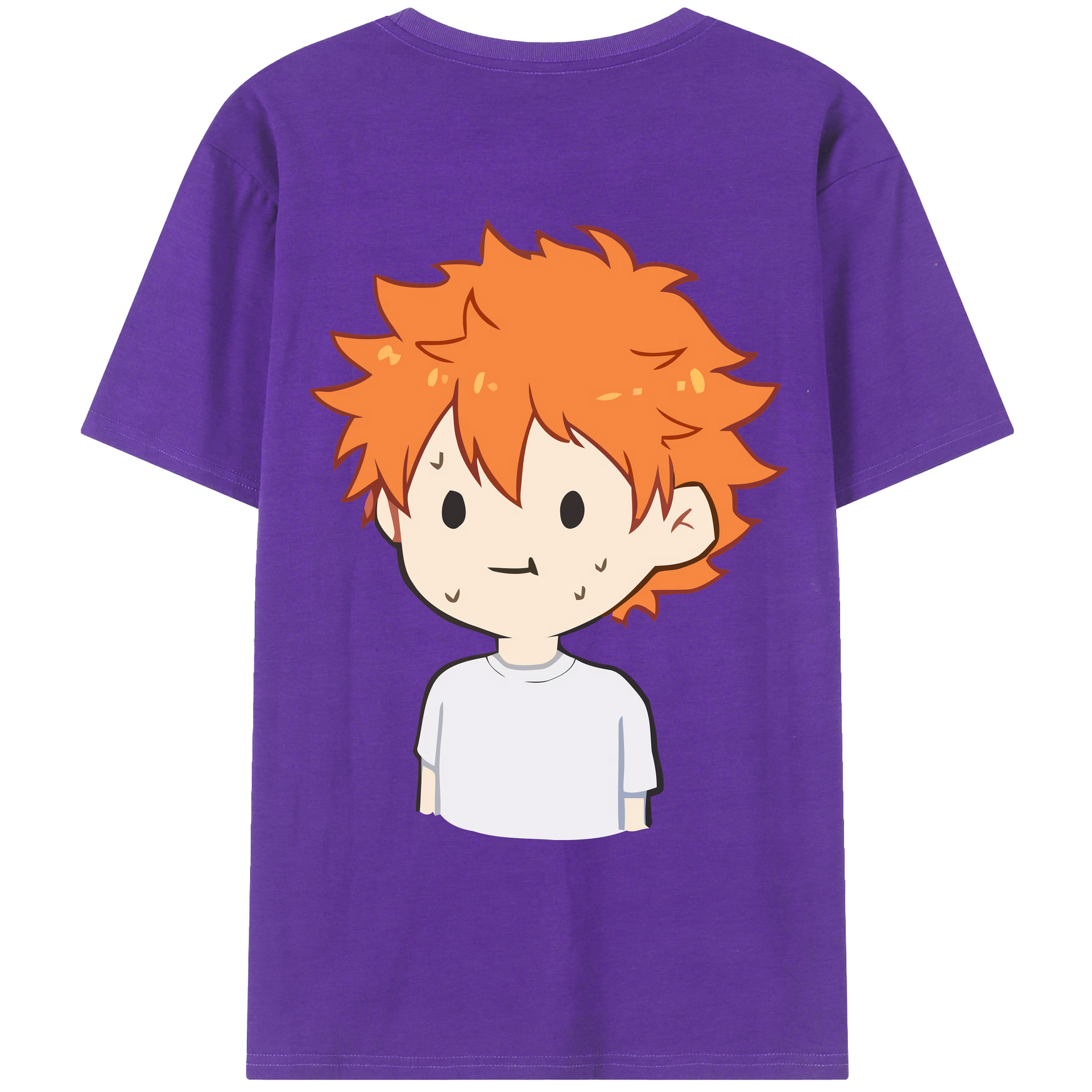 （画像用） ハイキュー!! Haikyu!! 綿100％ メンズ半袖Tシャツ（バックプリント） 通気性