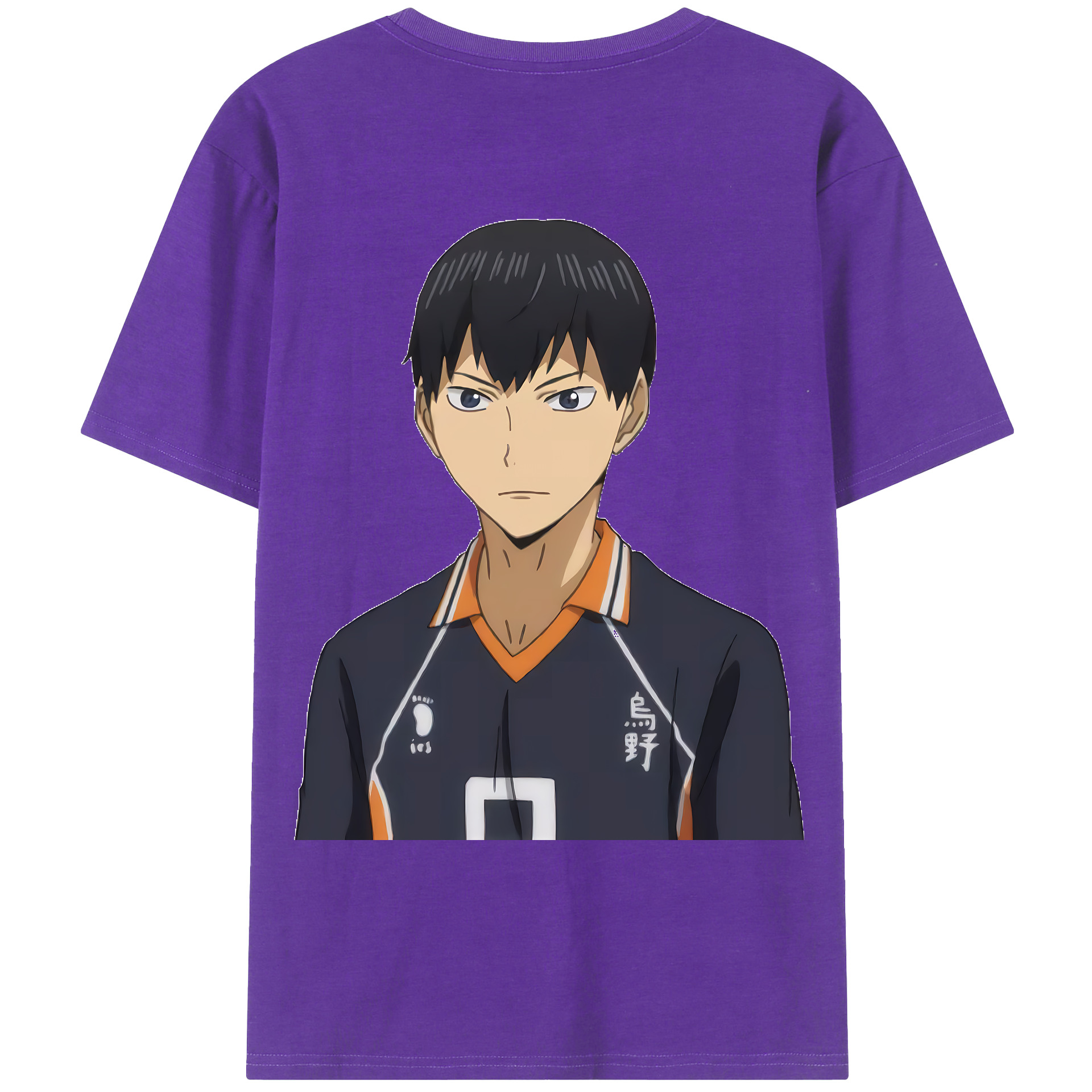 （画像用） ハイキュー!! Haikyu!! 綿100％ メンズ半袖Tシャツ（バックプリント） 通気性