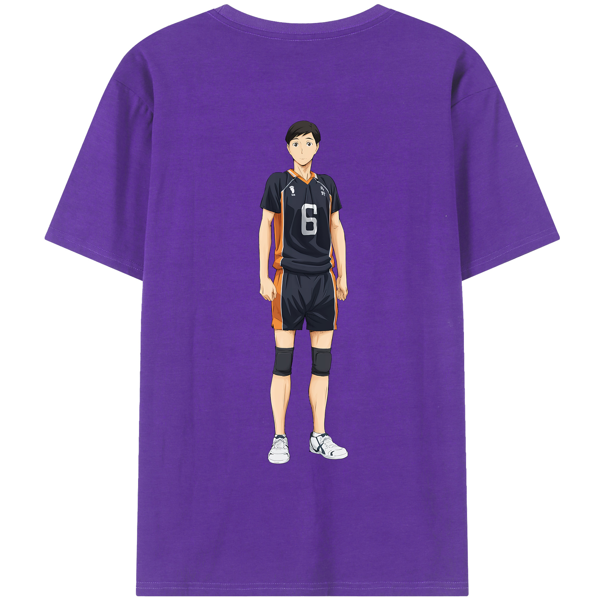（画像用） ハイキュー!! Haikyu!! 綿100％ メンズ半袖Tシャツ（バックプリント） 通気性