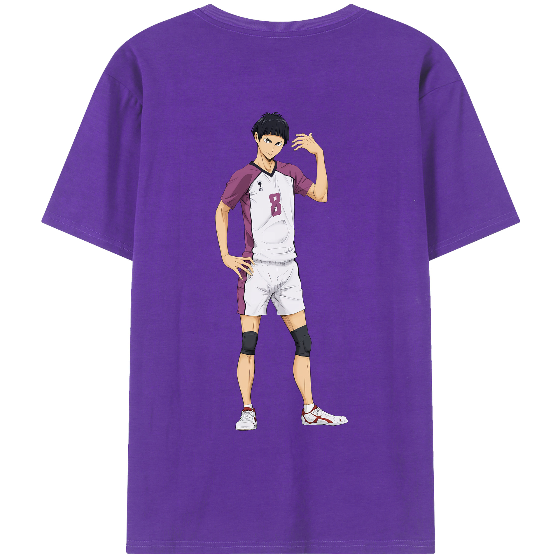（画像用） ハイキュー!! Haikyu!! 綿100％ メンズ半袖Tシャツ（バックプリント） 通気性