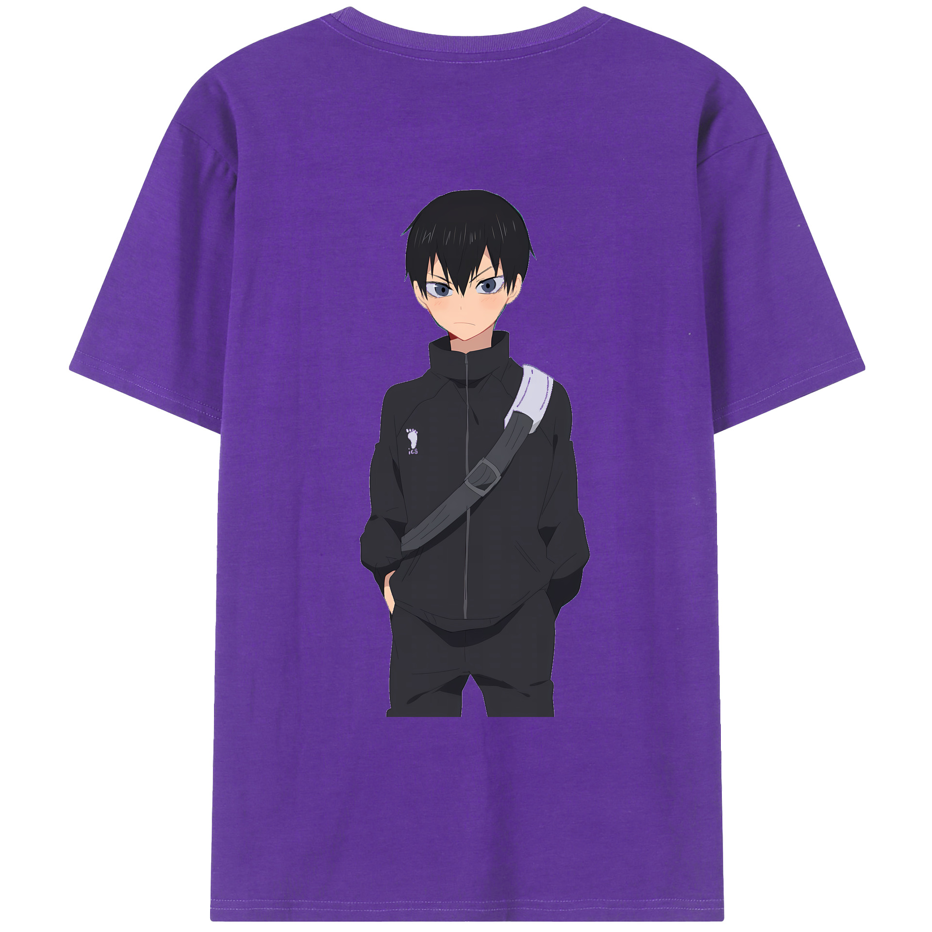 （画像用） ハイキュー!! Haikyu!! 綿100％ メンズ半袖Tシャツ（バックプリント） 通気性