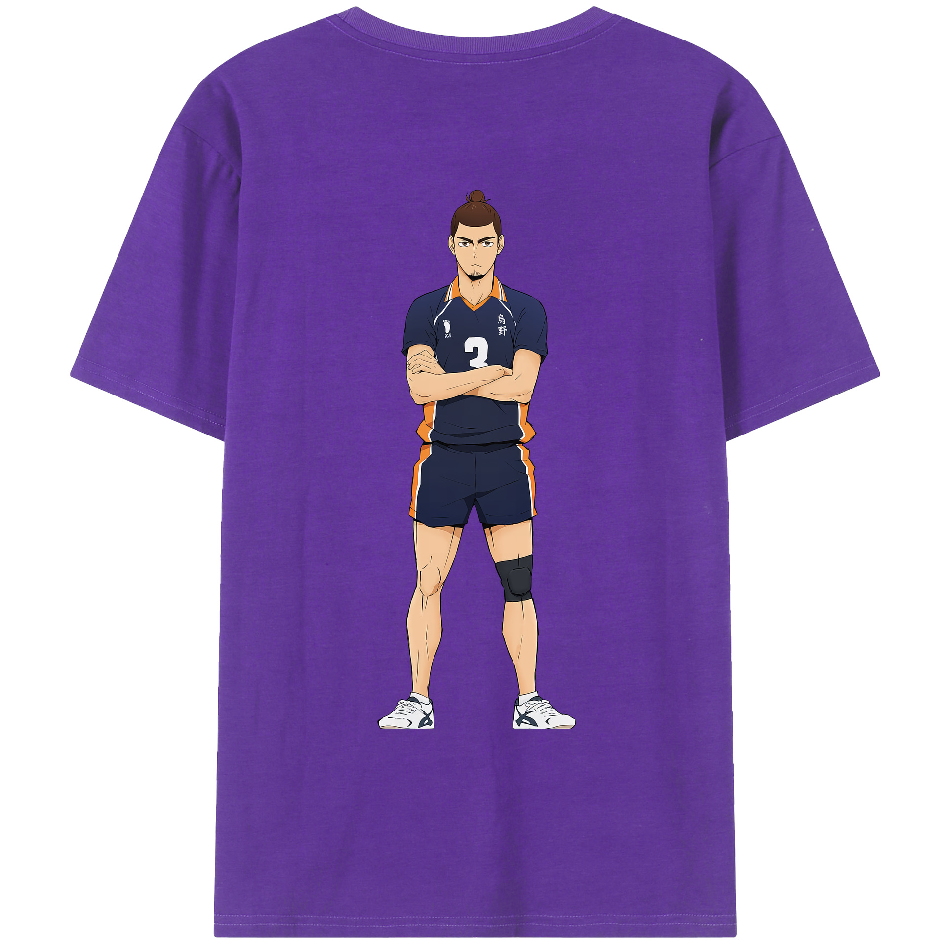 （画像用） ハイキュー!! Haikyu!! 綿100％ メンズ半袖Tシャツ（バックプリント） 通気性