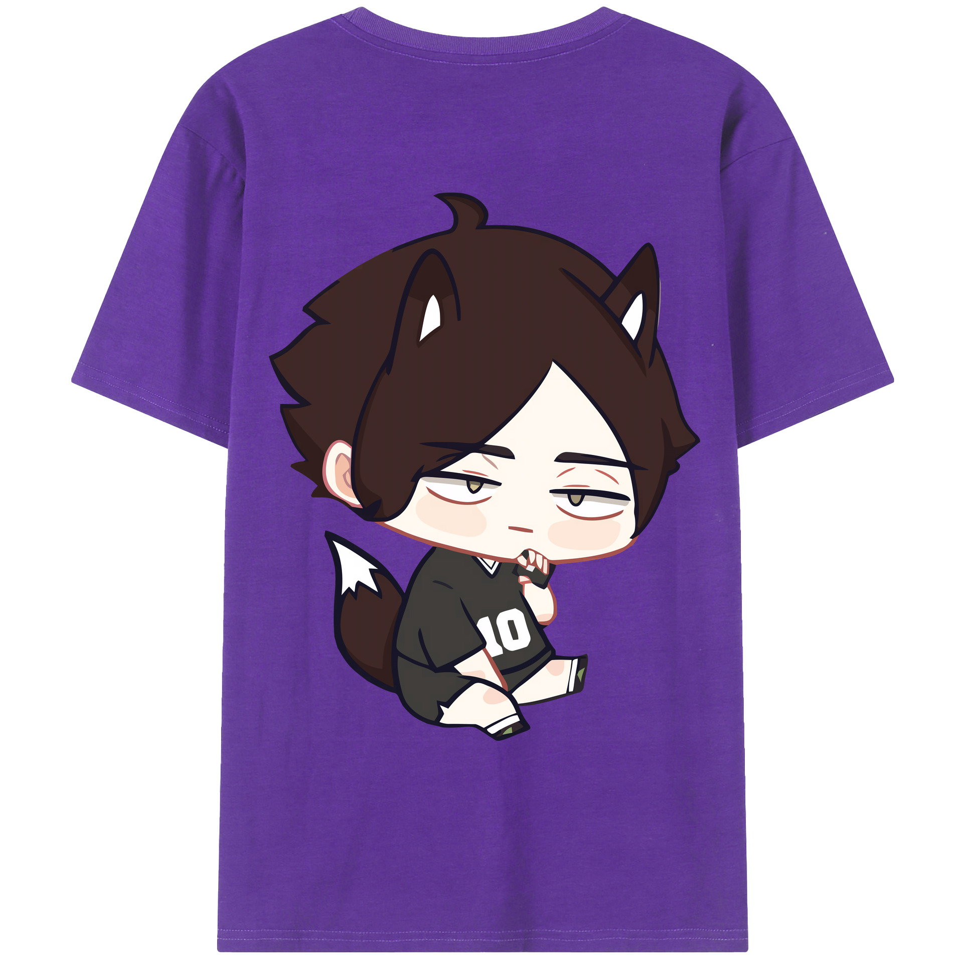 （画像用） ハイキュー!! Haikyu!! 綿100％ メンズ半袖Tシャツ（バックプリント） 通気性