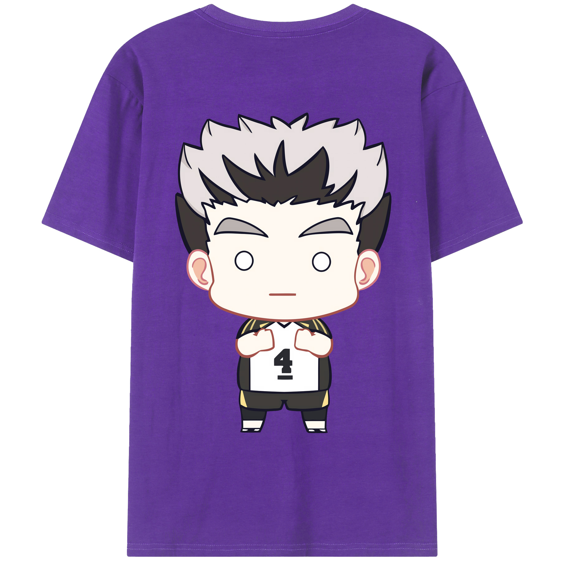 （画像用） ハイキュー!! Haikyu!! 綿100％ メンズ半袖Tシャツ（バックプリント） 通気性