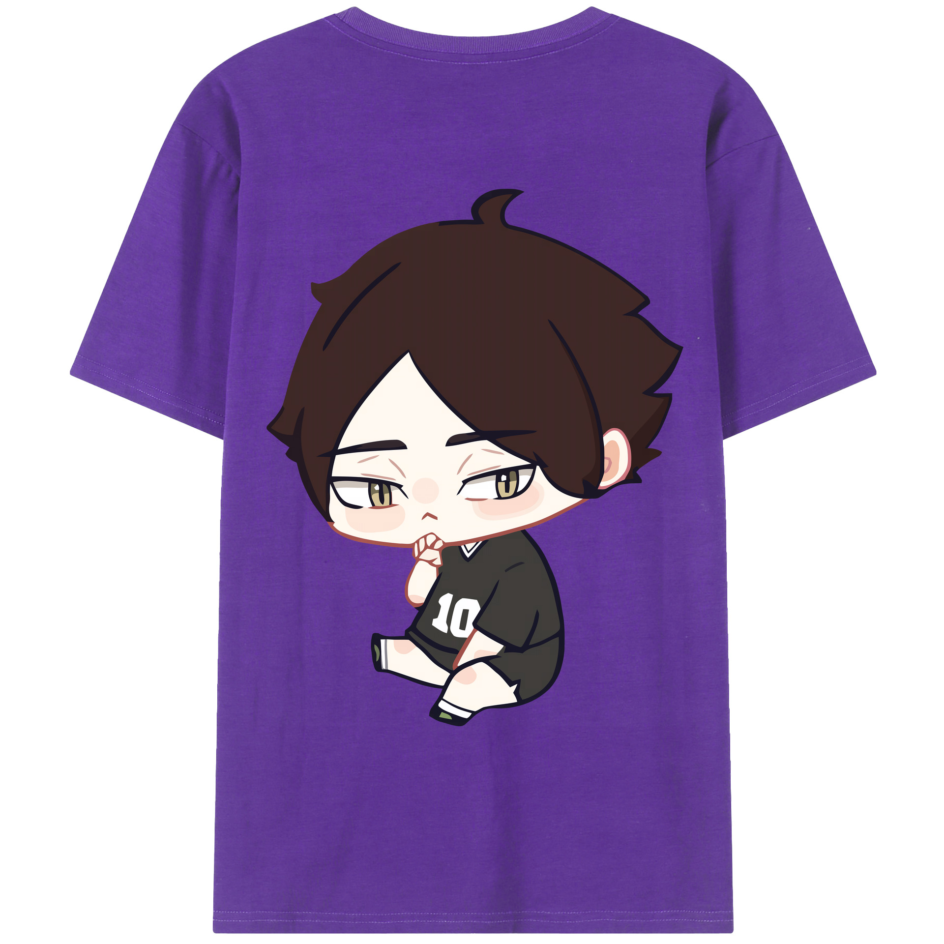 （画像用） ハイキュー!! Haikyu!! 綿100％ メンズ半袖Tシャツ（バックプリント） 通気性
