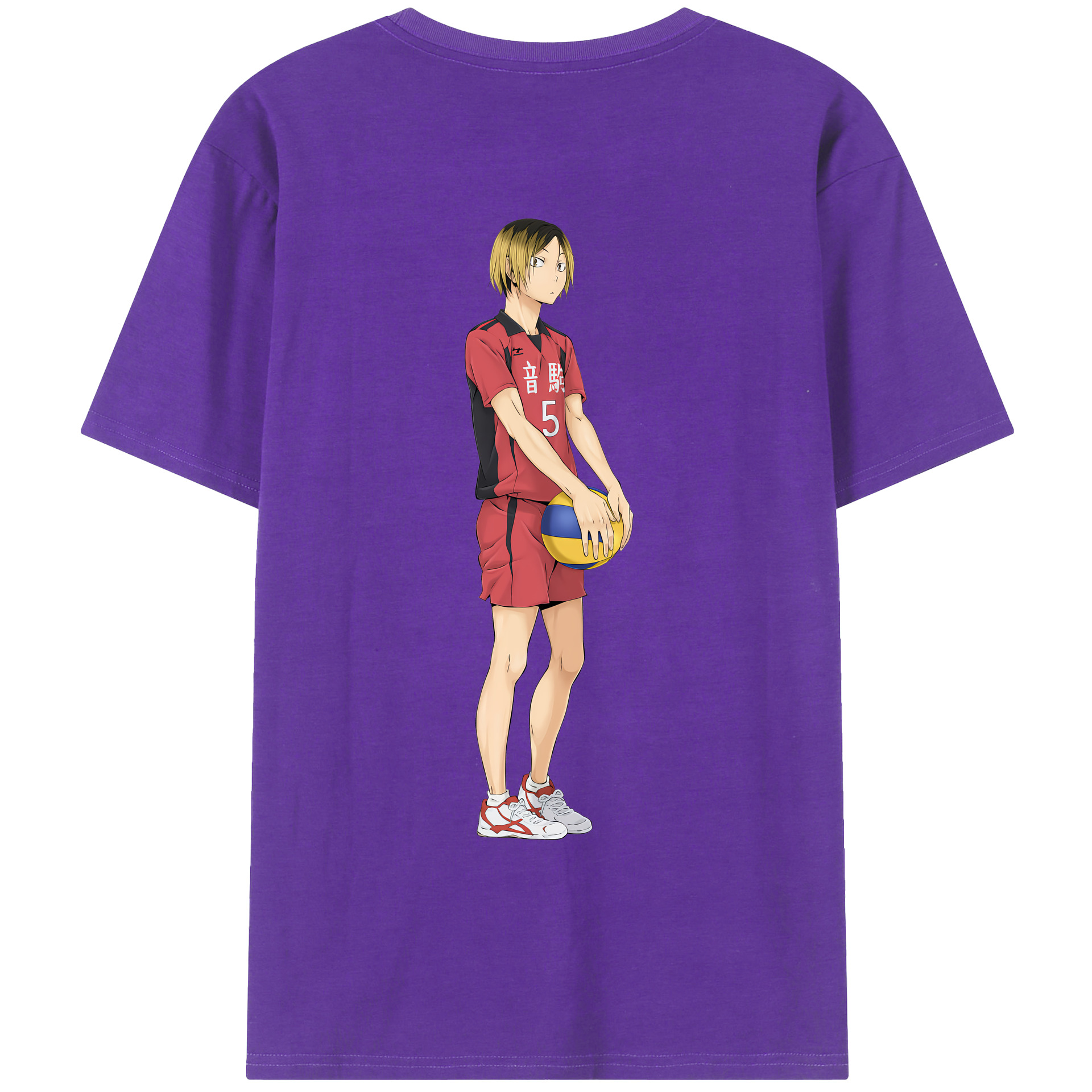 （画像用） ハイキュー!! Haikyu!! 綿100％ メンズ半袖Tシャツ（バックプリント） 通気性