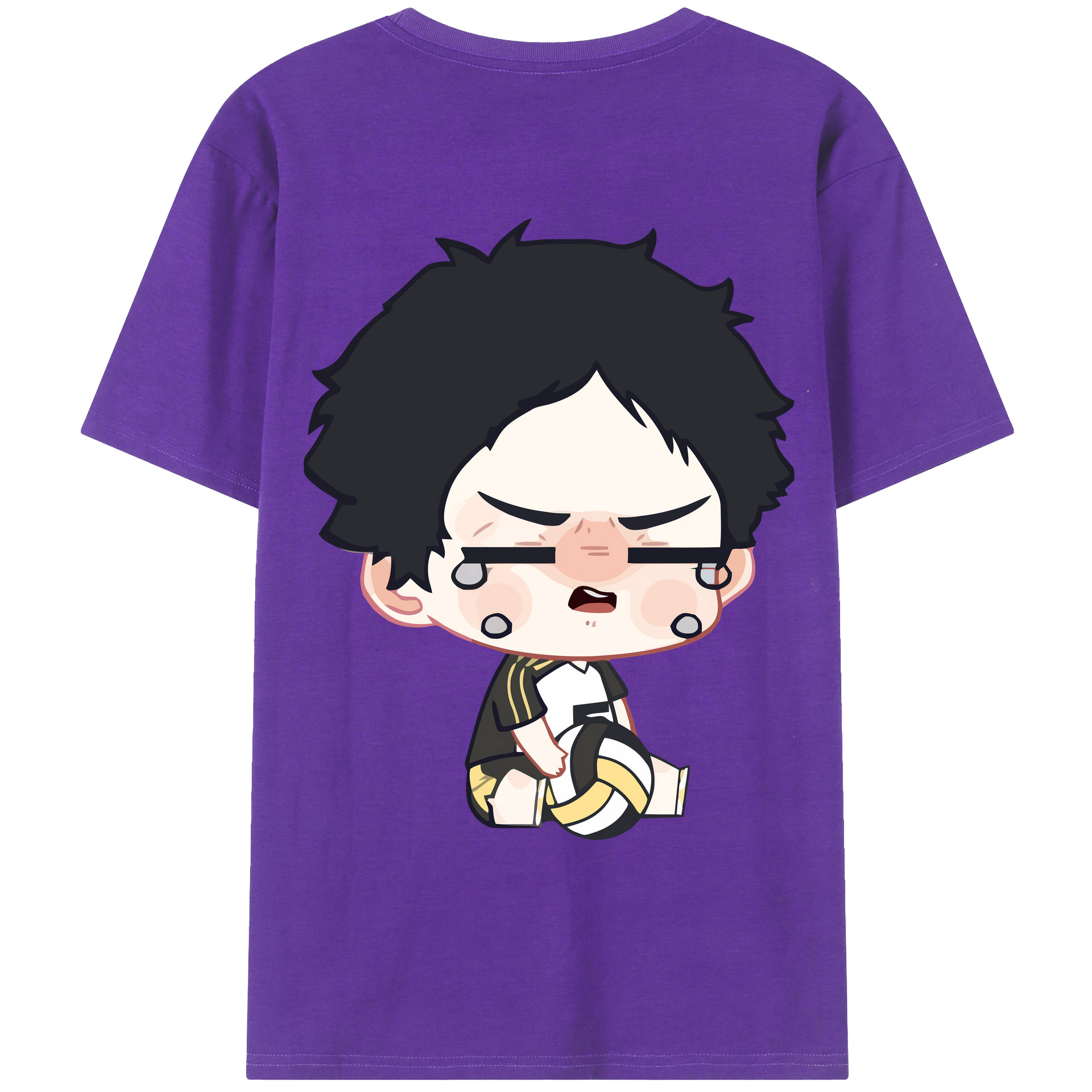 （画像用） ハイキュー!! Haikyu!! 綿100％ メンズ半袖Tシャツ（バックプリント） 通気性