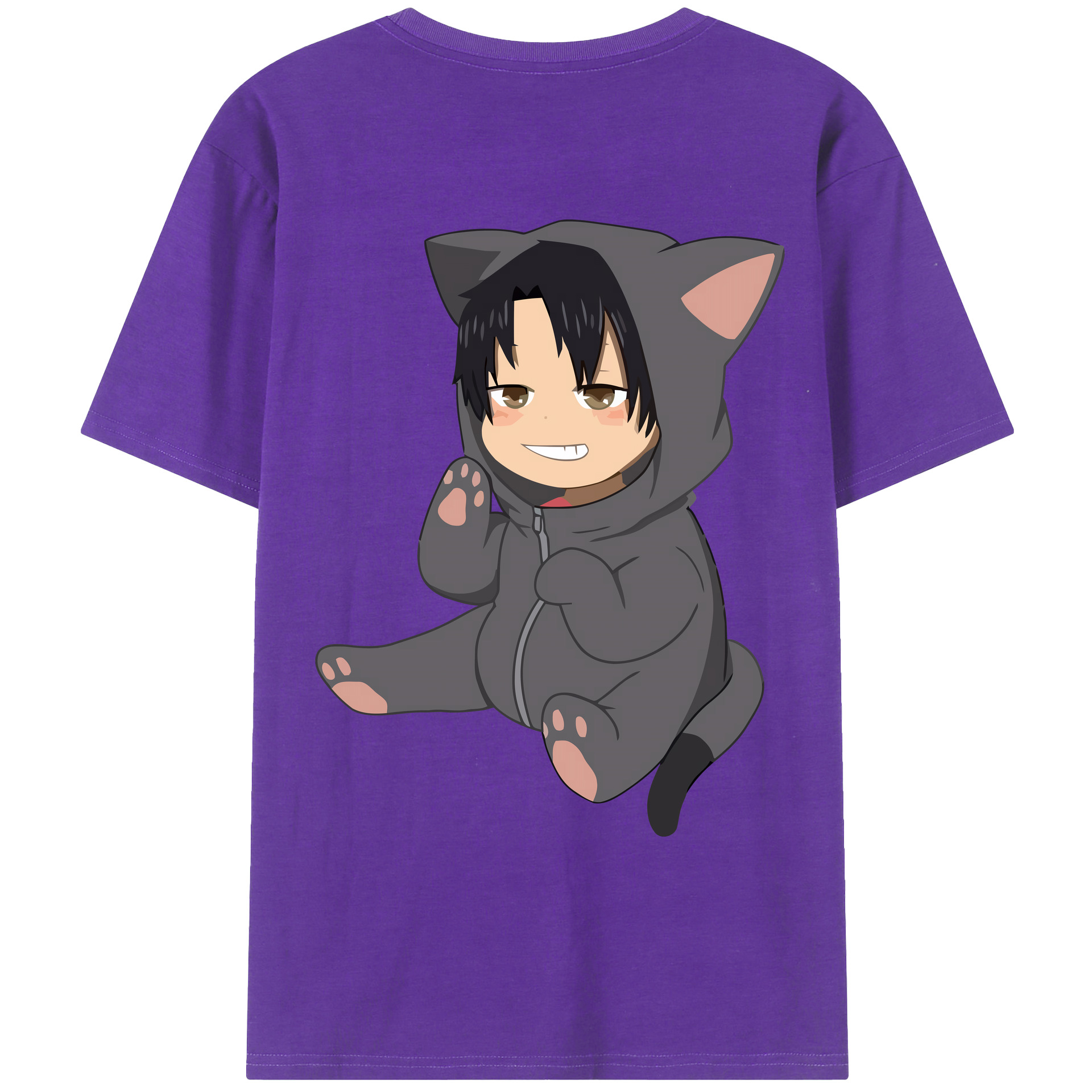（画像用） ハイキュー!! Haikyu!! 綿100％ メンズ半袖Tシャツ（バックプリント） 通気性