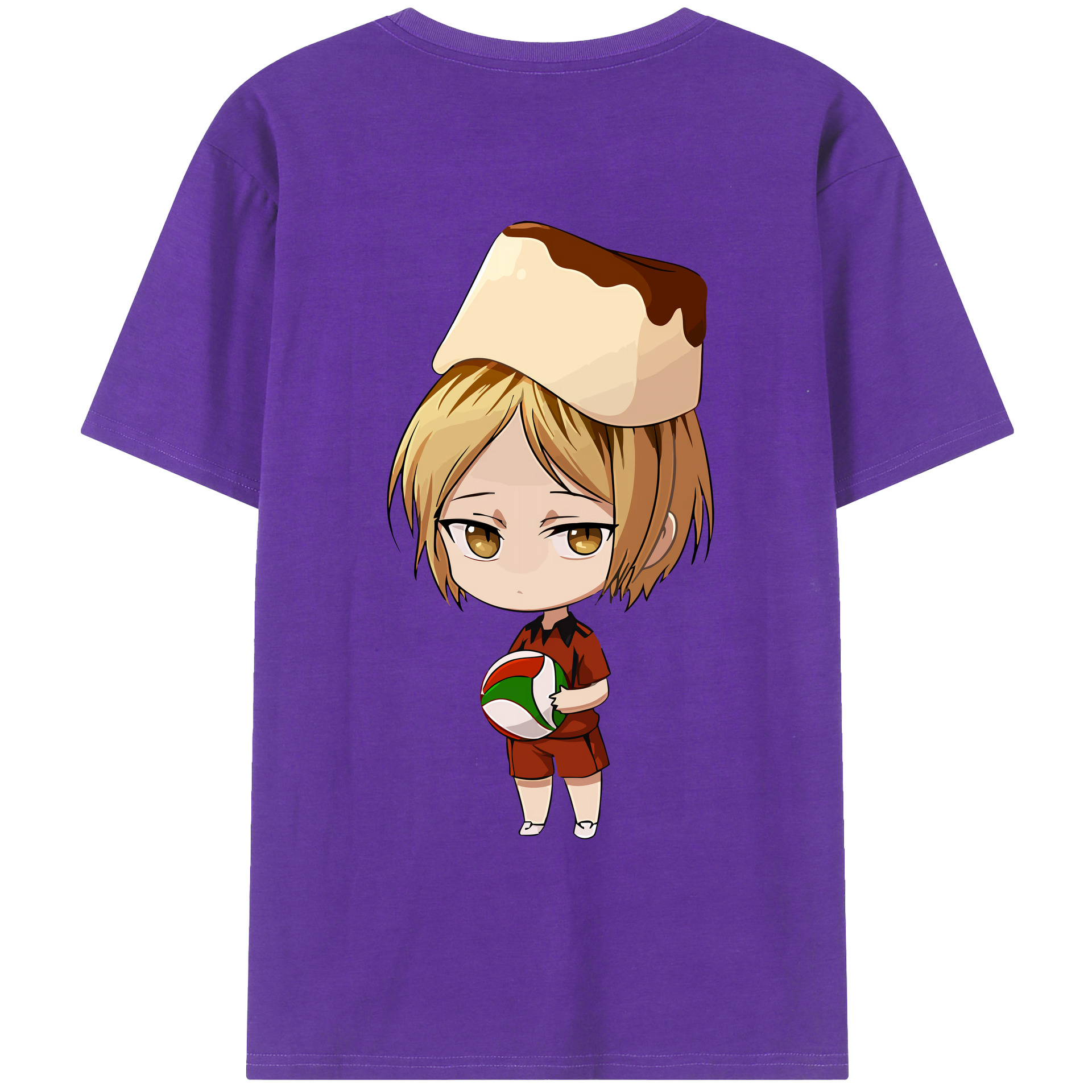 （画像用） ハイキュー!! Haikyu!! 綿100％ メンズ半袖Tシャツ（バックプリント） 通気性